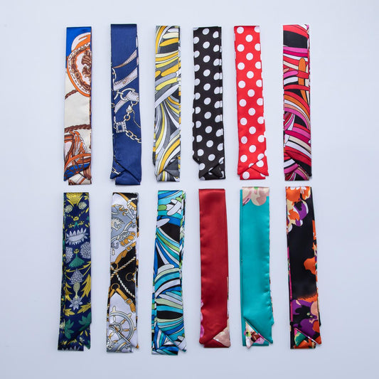 Assorted colored Twill scarf for scarf necklace diy purse charm kit making Handbag Purse Scarf Accessories For Jewelry Making WA-1932
