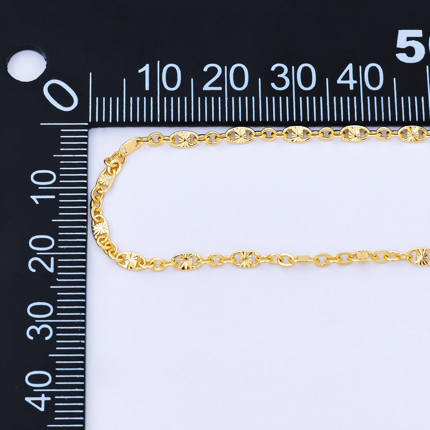 24K Gold Filled Drawn Cable Starburst Chain Unfinished Chain by Yard | Roll-1739