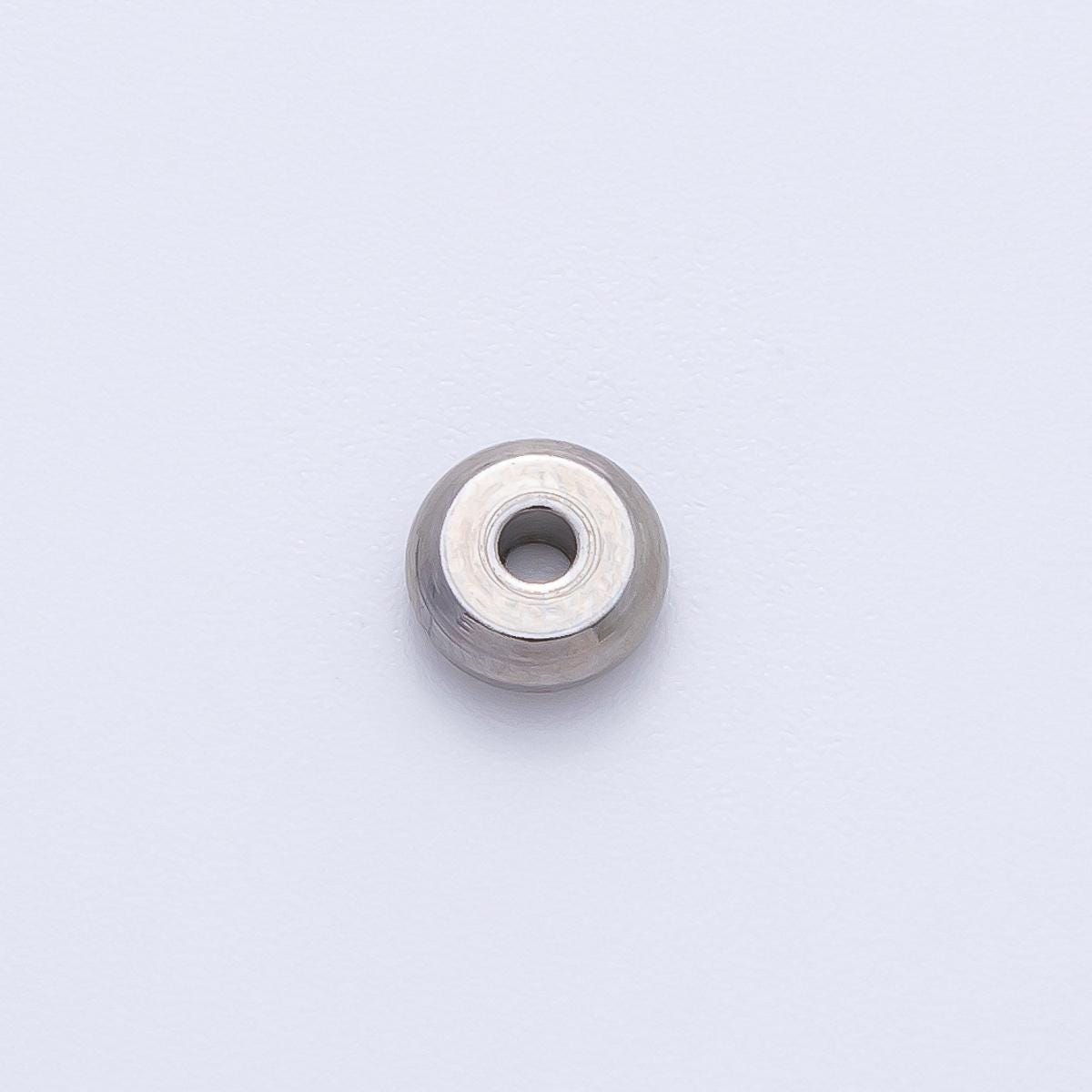 Gold 6mm Tiny Donut Rondelle Minimalist Spacer Bead in Gold & Silver 10pcs | B043