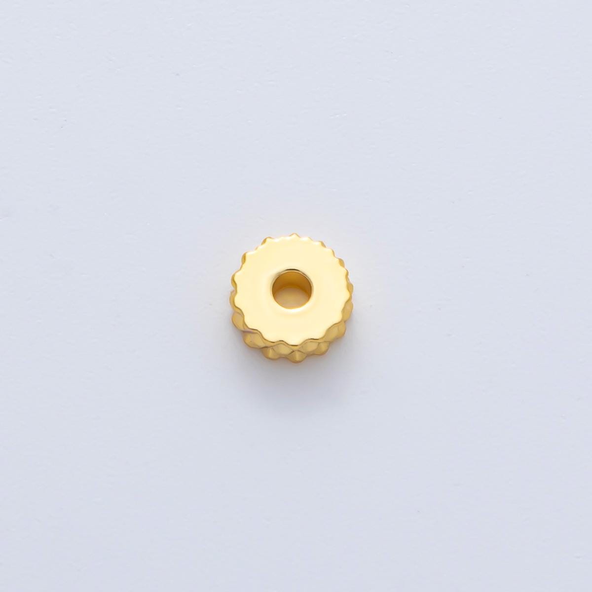 Gold 5mm Pineapple Skin Rondelle Spacer Bead in Gold & Silver 10 pcs | B093