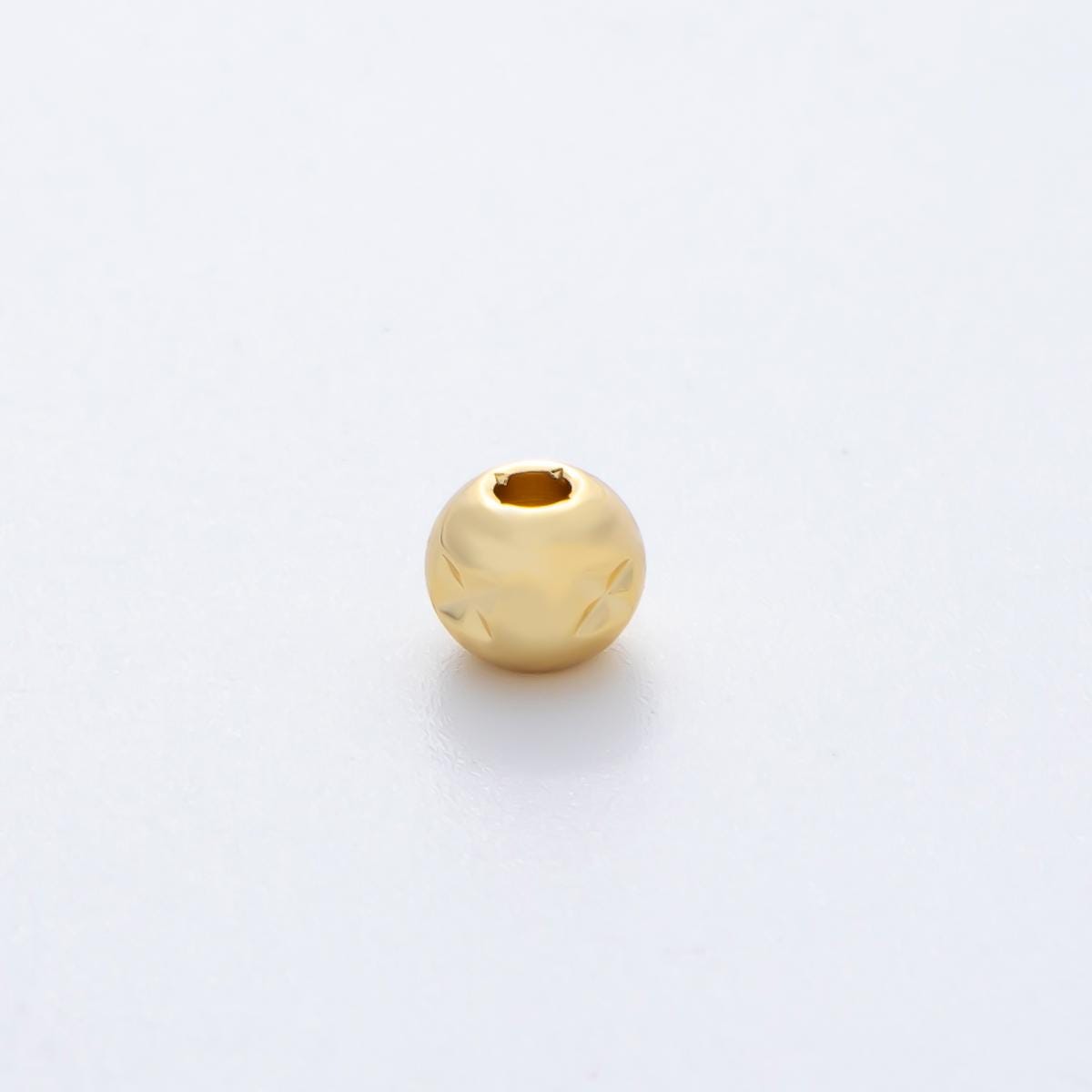 Gold 5mm Tiny Rondelle X Mark Spacer Bead in Gold & Silver 10 pcs | B152