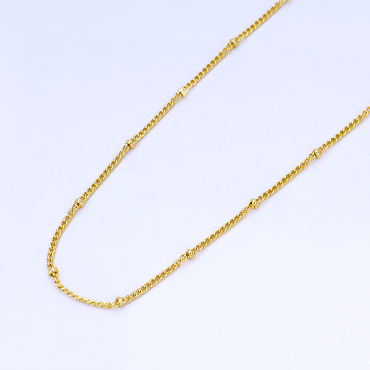 24K Gold Filled 2.1mm Dainty Satellite Unfinished Chain by Yard Gold Filled Cable Chain Jewelry Supply for Jewelry Making ROLL-1738