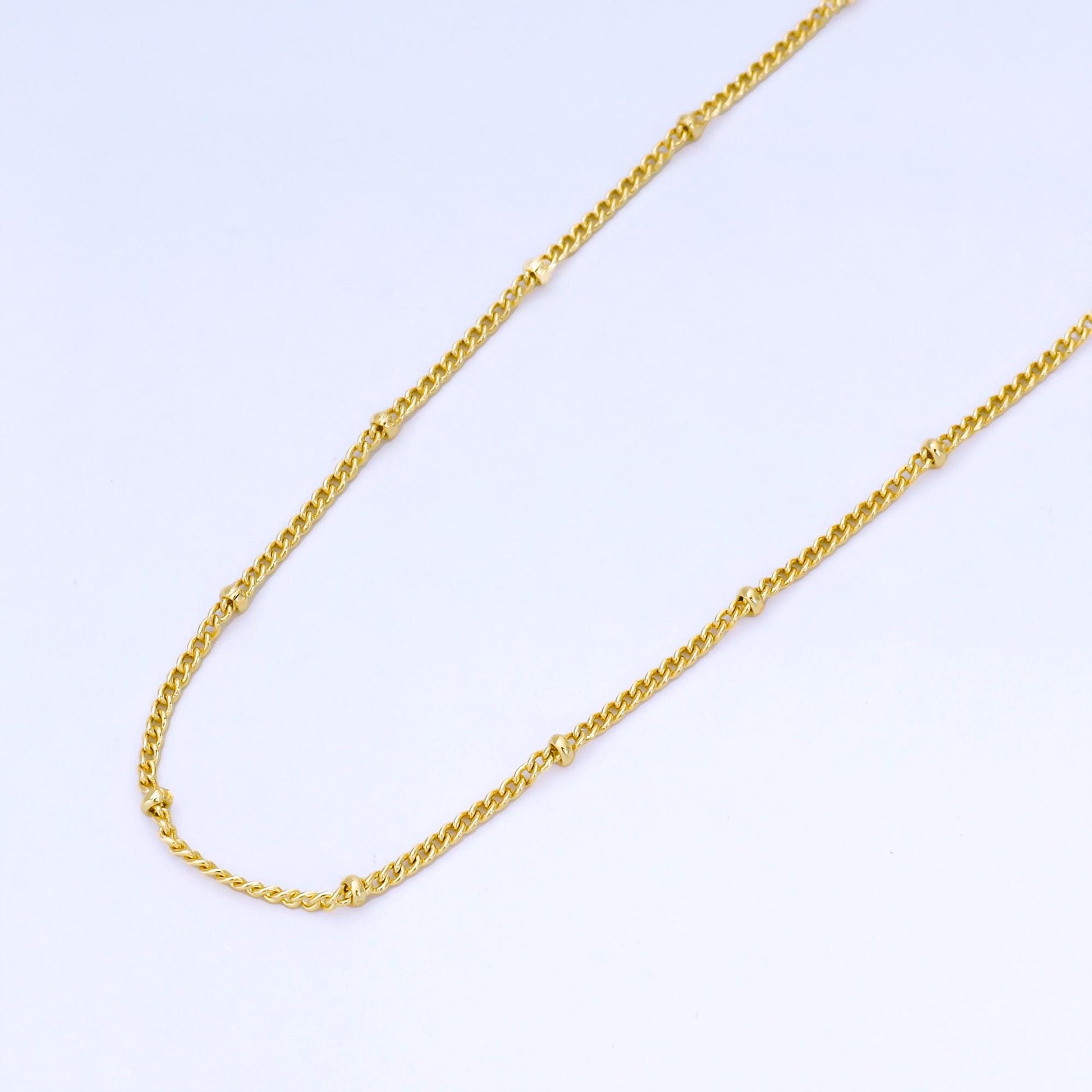 24K Gold Filled 2.1mm Dainty Satellite Unfinished Chain by Yard Gold Filled Cable Chain Jewelry Supply for Jewelry Making ROLL-1738