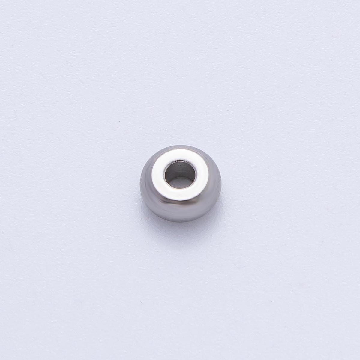 Gold 6mm Dainty Circle Round Spacer Bead in Gold & Silver 10 pcs | B272