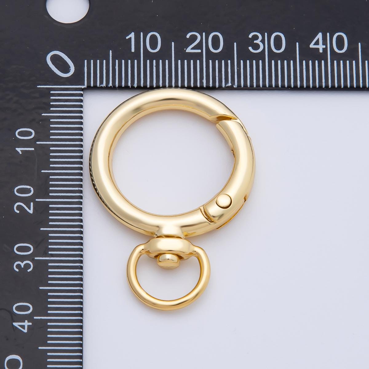 Stainless Steel 38mm Round Push Gate Clasp Open Loop Closure Finding | Z1413