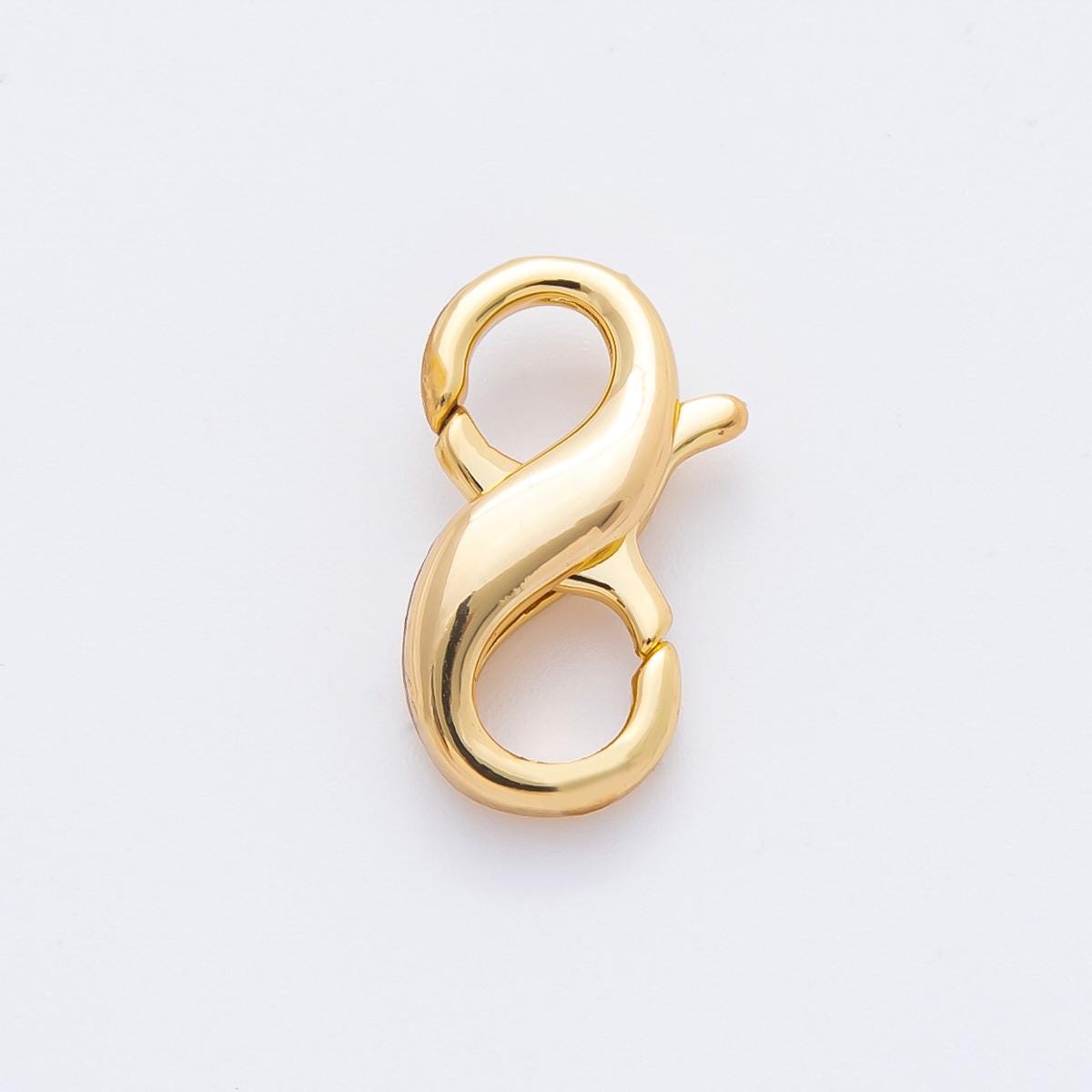 18K Gold Filled 16mm Infinity Double Thick Lobster Clasp Closure Finding | Z1420