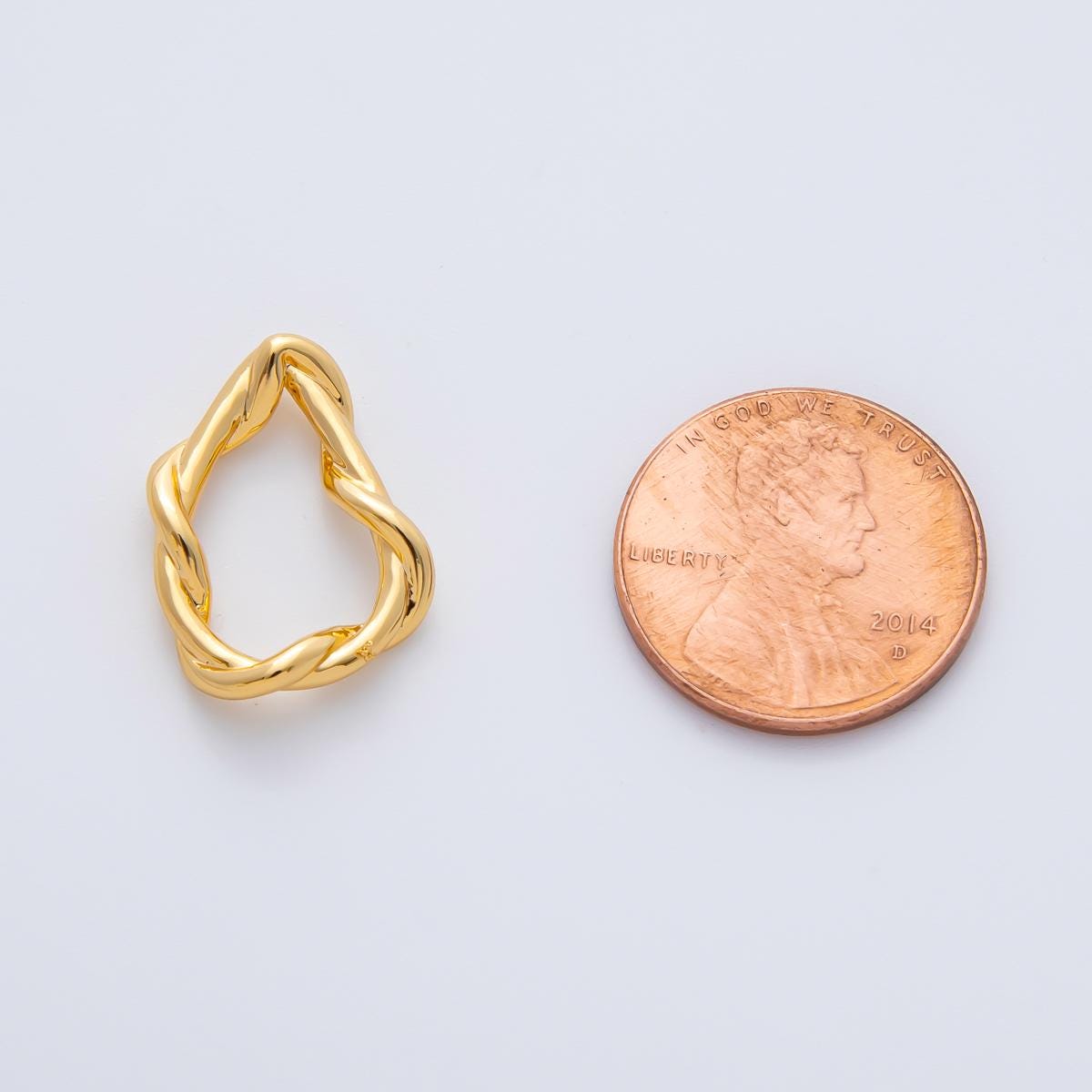 18K Gold Filled 20mm Geometric Irregular Knot Finding in Gold & Silver | Z1456