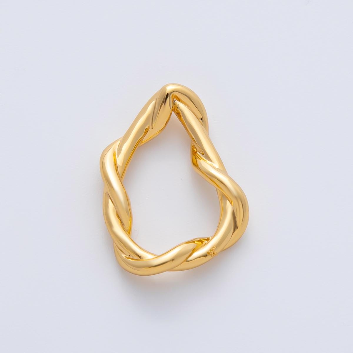 18K Gold Filled 20mm Geometric Irregular Knot Finding in Gold & Silver | Z1456