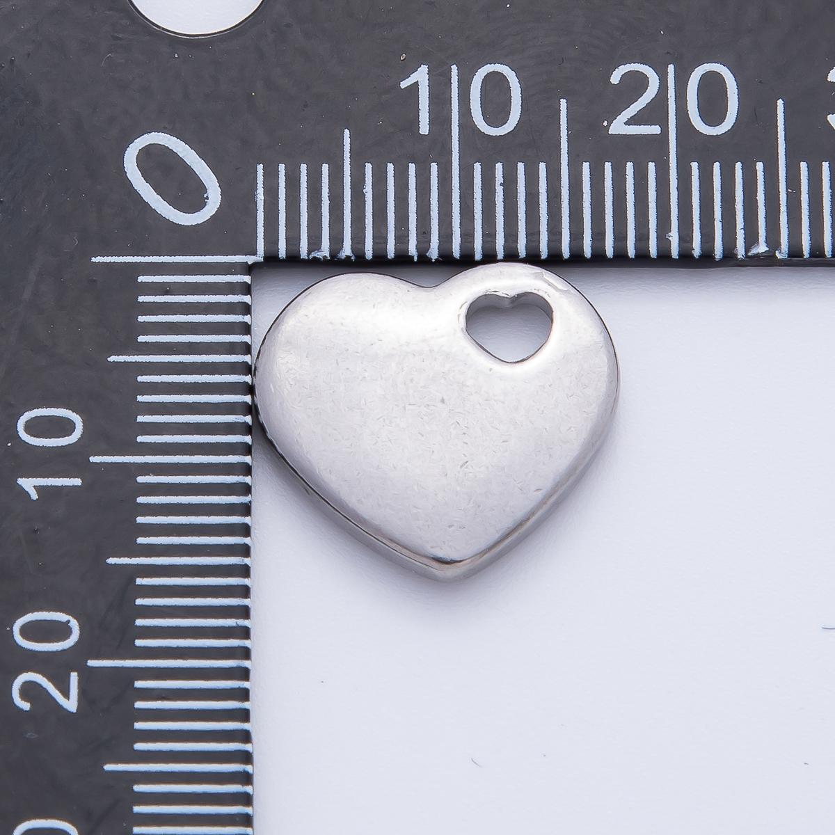 18K Gold Plated 16mm Heart-Shaped Open Loop Heart Beads | B290
