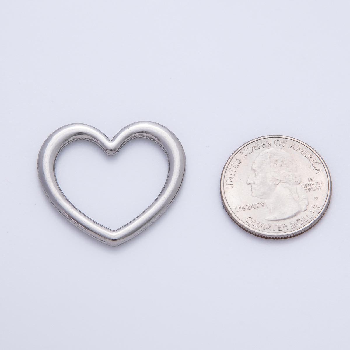 18K Gold Plated 29mm Open Minimalist Heart Finding in Gold & Silver | Z1429