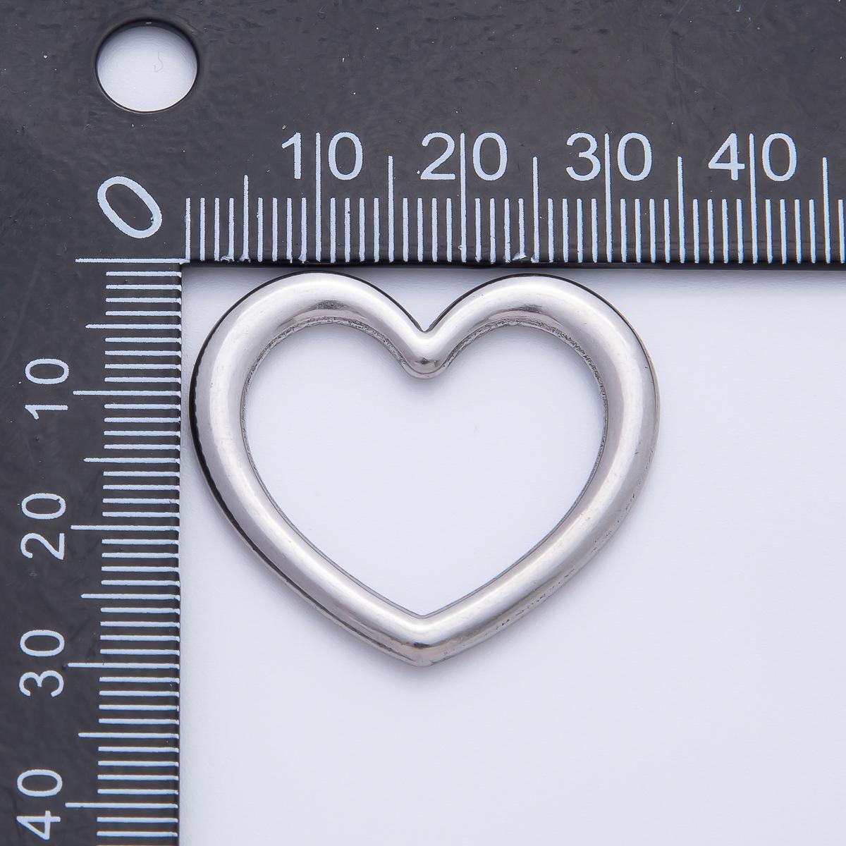 18K Gold Plated 29mm Open Minimalist Heart Finding in Gold & Silver | Z1429