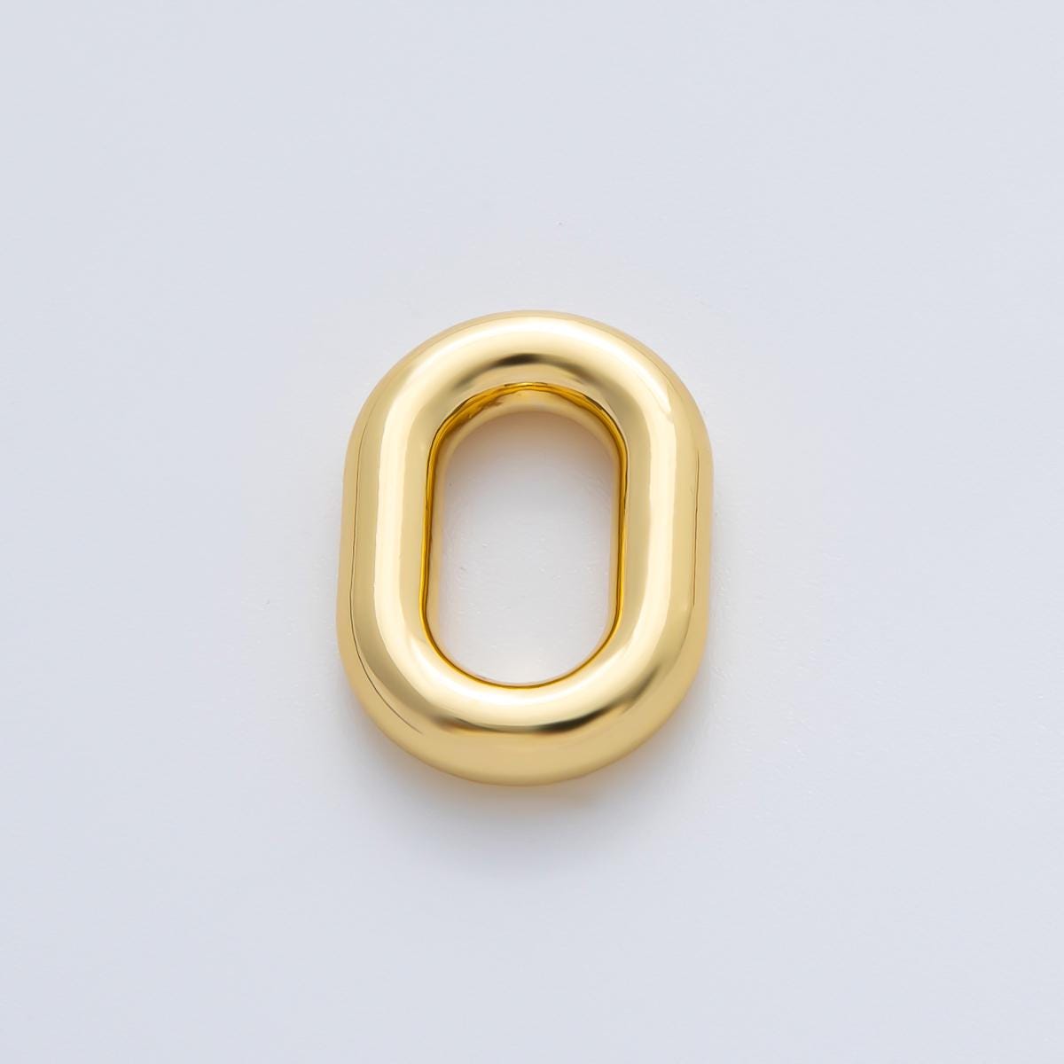 18K Gold Plated 20mm Open Thick Oval Finding in Gold & Silver | Z1430