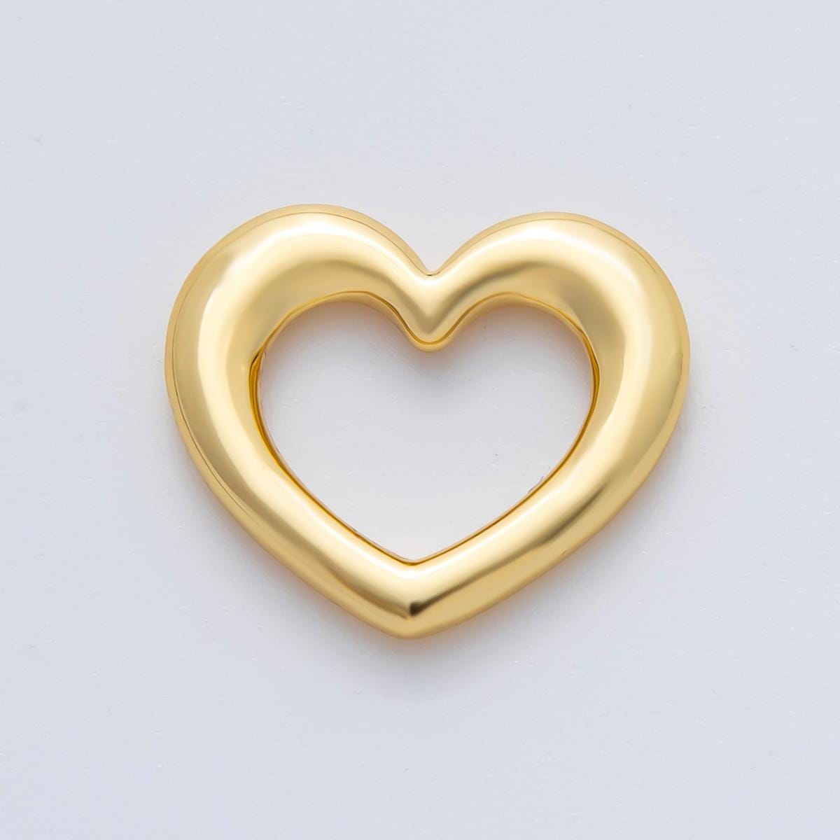 18K Gold Plated 16mm Dainty Heart Lovely Finding in Gold & Silver | Z1432