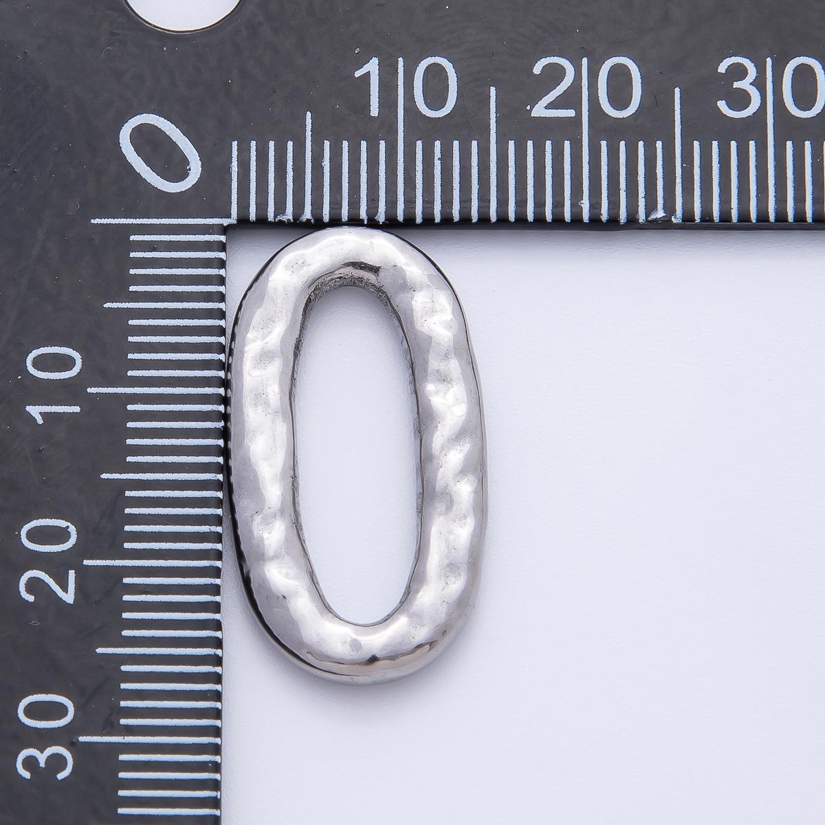18K Gold Plated 26mm Hammered Long Oval Oblong Finding in Gold & Silver | Z1433