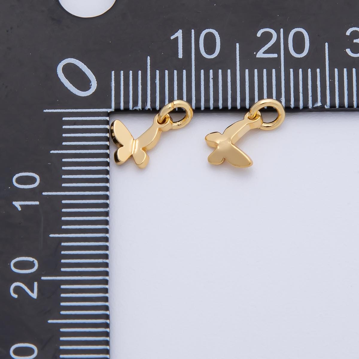 Tiny Gold Butterfly 18K Gold Filled Pendant Mariposa Pendant Charm ,For DIY Jewelry AF-1430