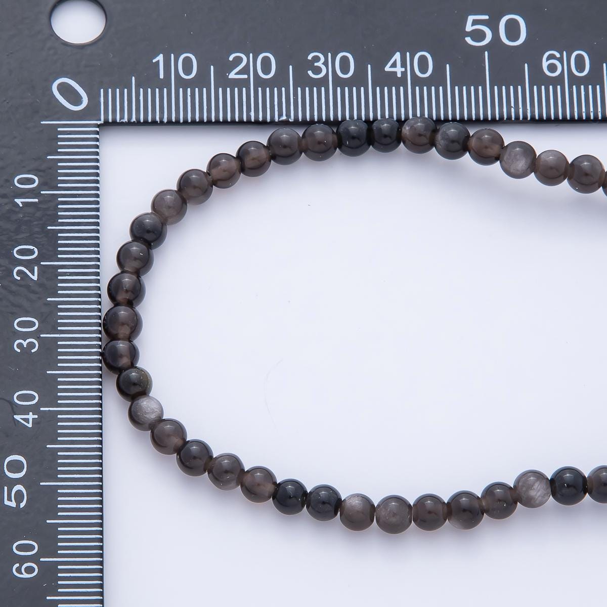 4.4mm Black Dyed Agate Rondelle Bead Strand Beads for Jewelry Making Necklace Bracelet or Decoration Natural Gemstone Healing Bead| WA-3482