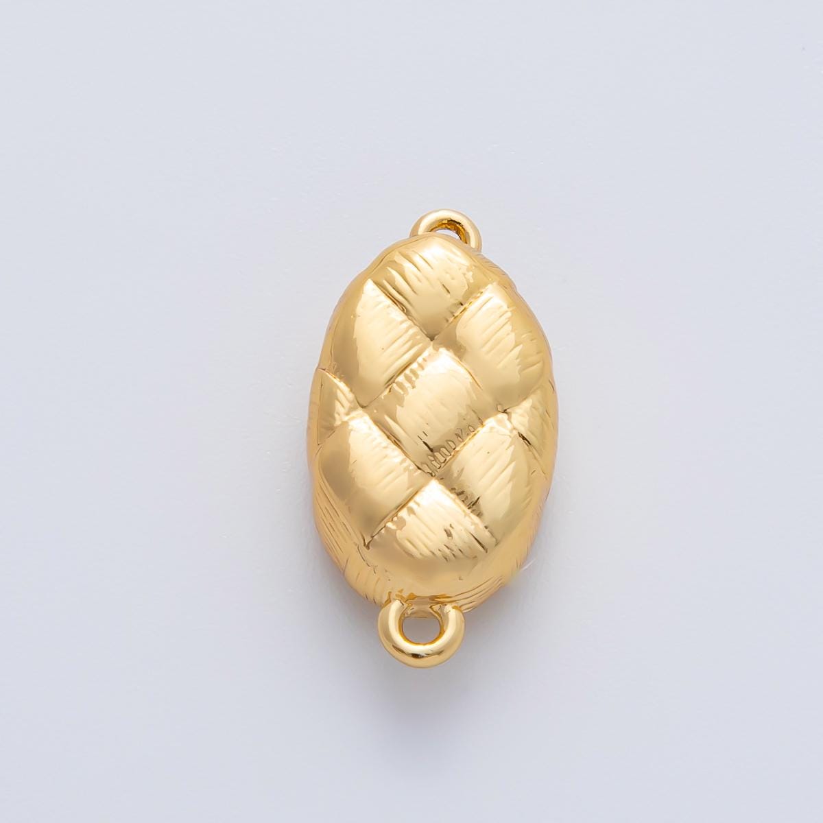 18K Gold Filled 20mm Quilted Box Clasps Closure Finding in Gold & Silver Jewelry Design Connector for Chain Bag Necklace Bracelet | Z1453