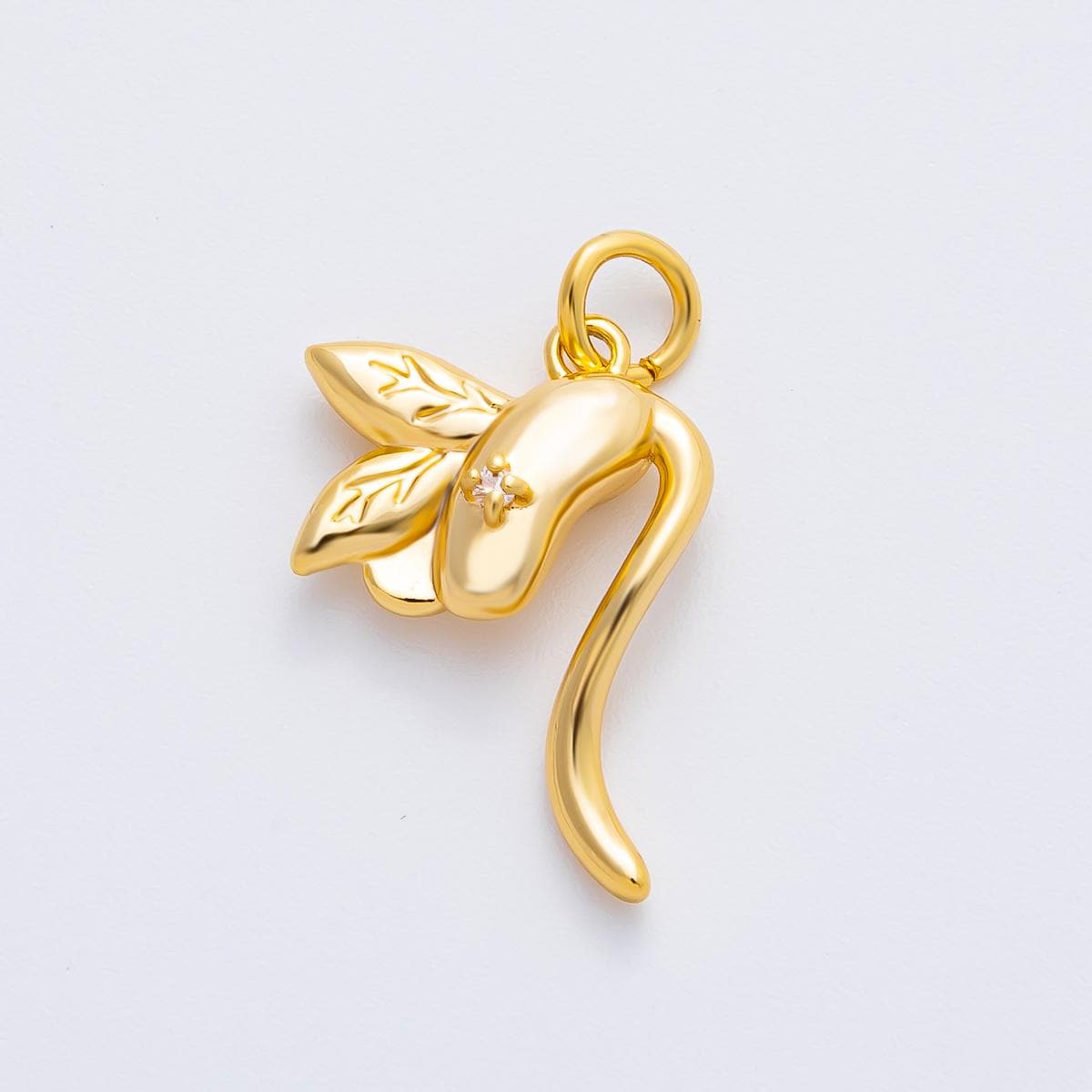 Mini 18k gold filled Bean Sprouts charm Dainty Vegetable pendant charm for necklace earring supply AF-1354