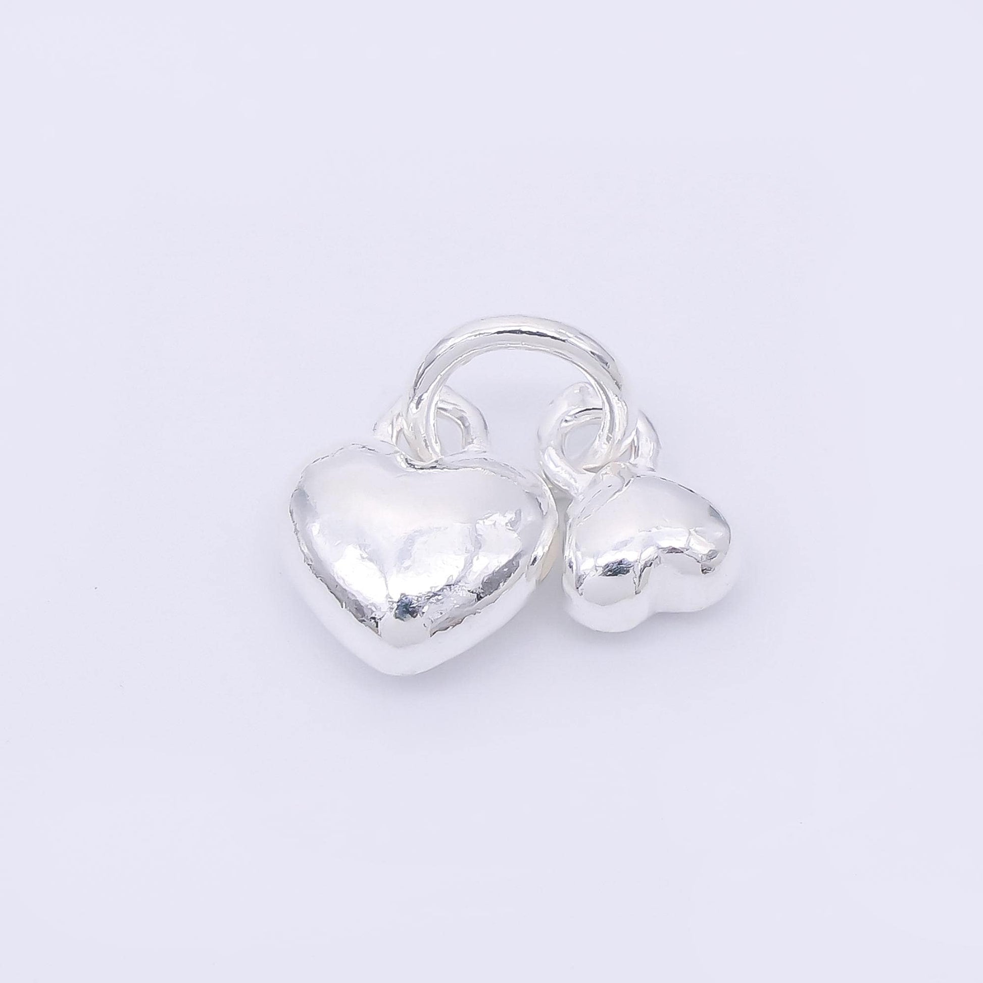 S925 sterling silver double heart charm | sl-688