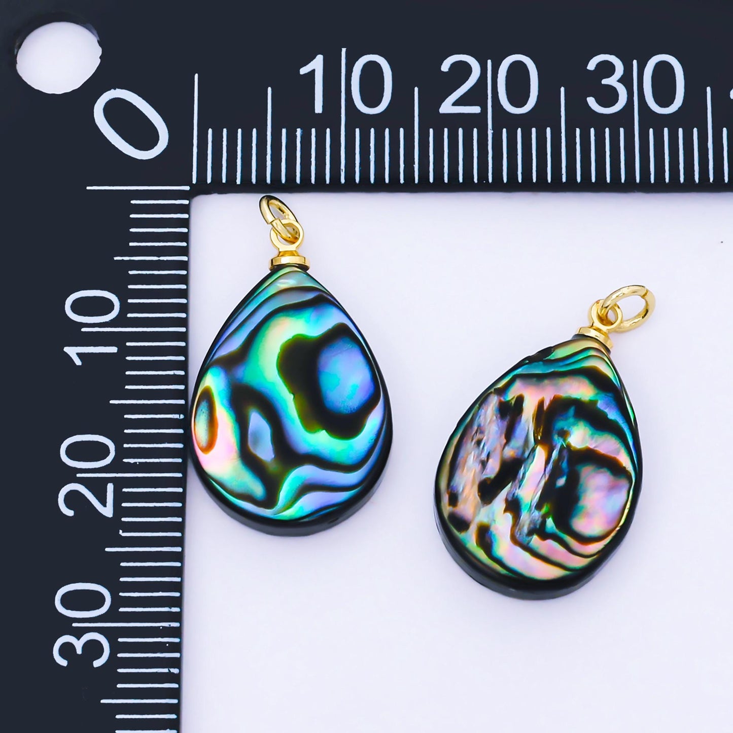 Dainty Abalone Tear Drop Charm Shell Pendant | AF-583