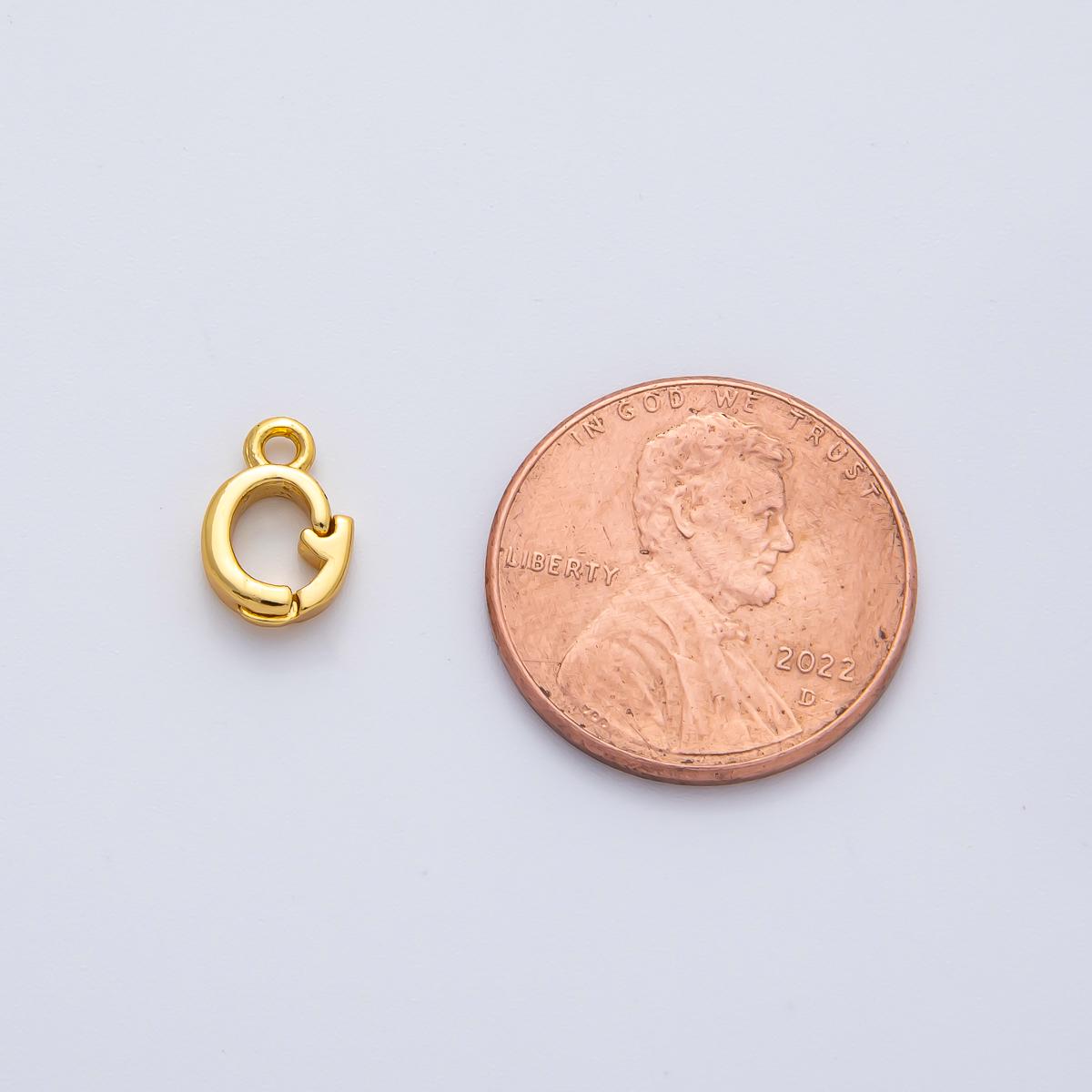 18K Gold Filled 10mm Snap Bail Clasp Open Charm Pendant Findings DIY Supply for Necklace Making and bracelet | Z1463