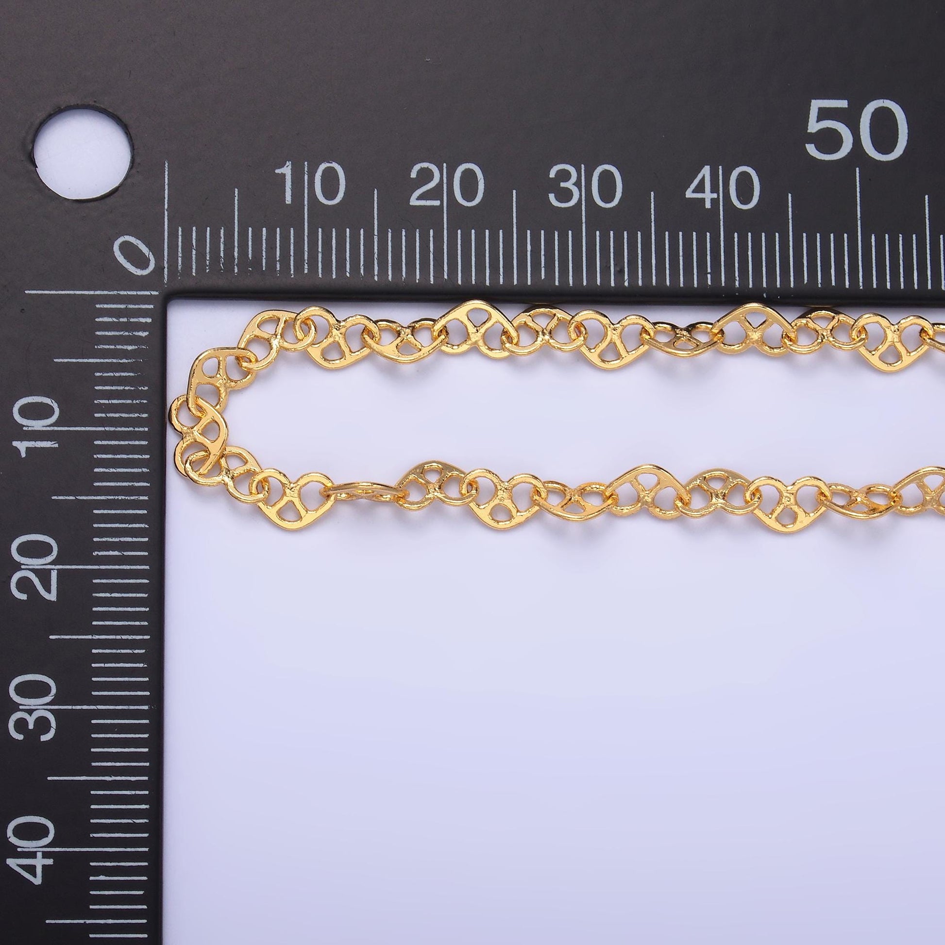 24K Gold Filled 4.2mm Upside Down Pretzel Bread Cable Unfinished Chain by Yard | ROLL-1685