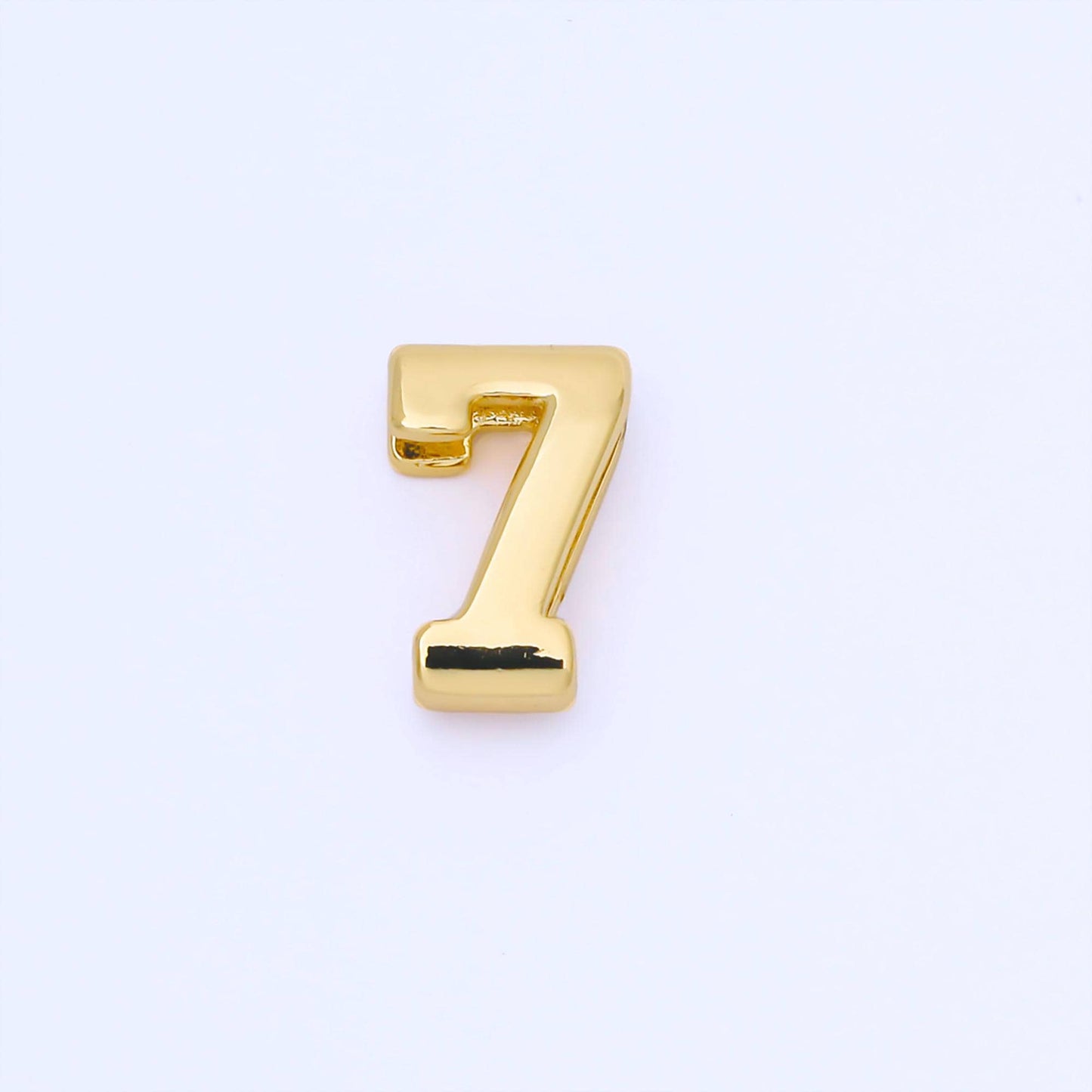 24k Gold Filled Varsity Number Beads charm Sport Number Spacer 3d Gold digit charm personalize lucky number bubble Cord Bracelet Supply B489