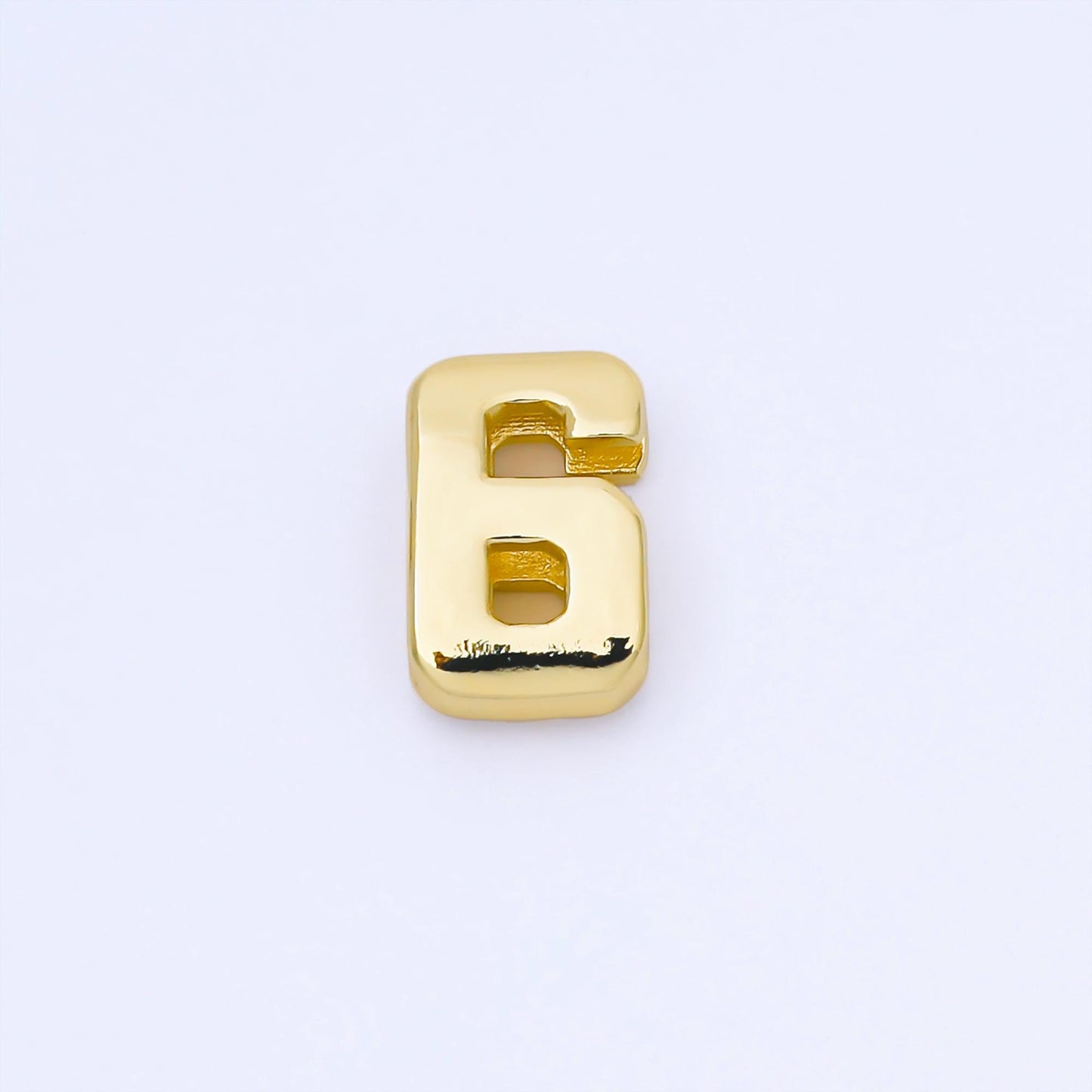 24k Gold Filled Varsity Number Beads charm Sport Number Spacer 3d Gold digit charm personalize lucky number bubble Cord Bracelet Supply B489