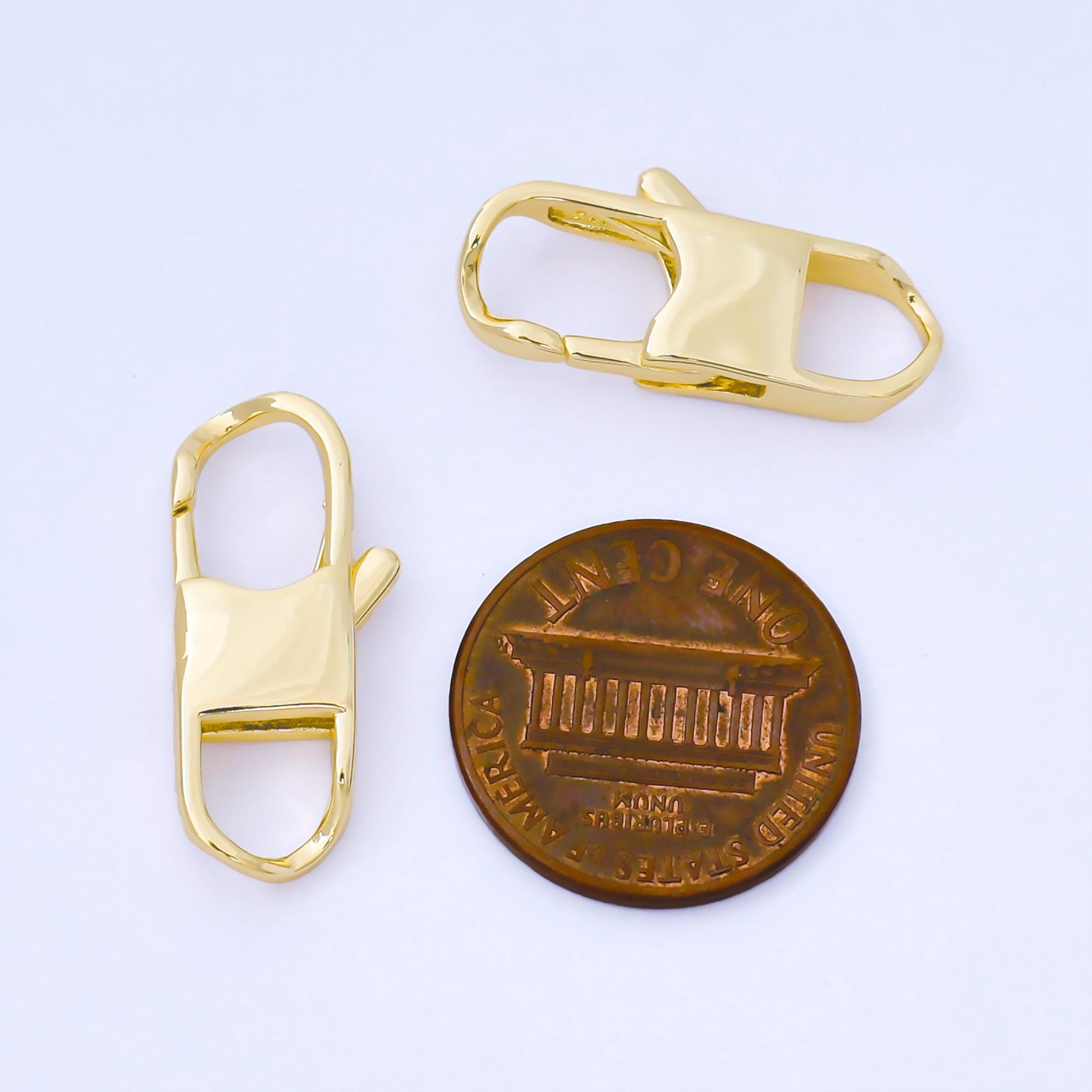 14K Gold Filled 14.5mm Minimalist Lobster Clasp Open Charm Finding | Z-1343, Z-1344