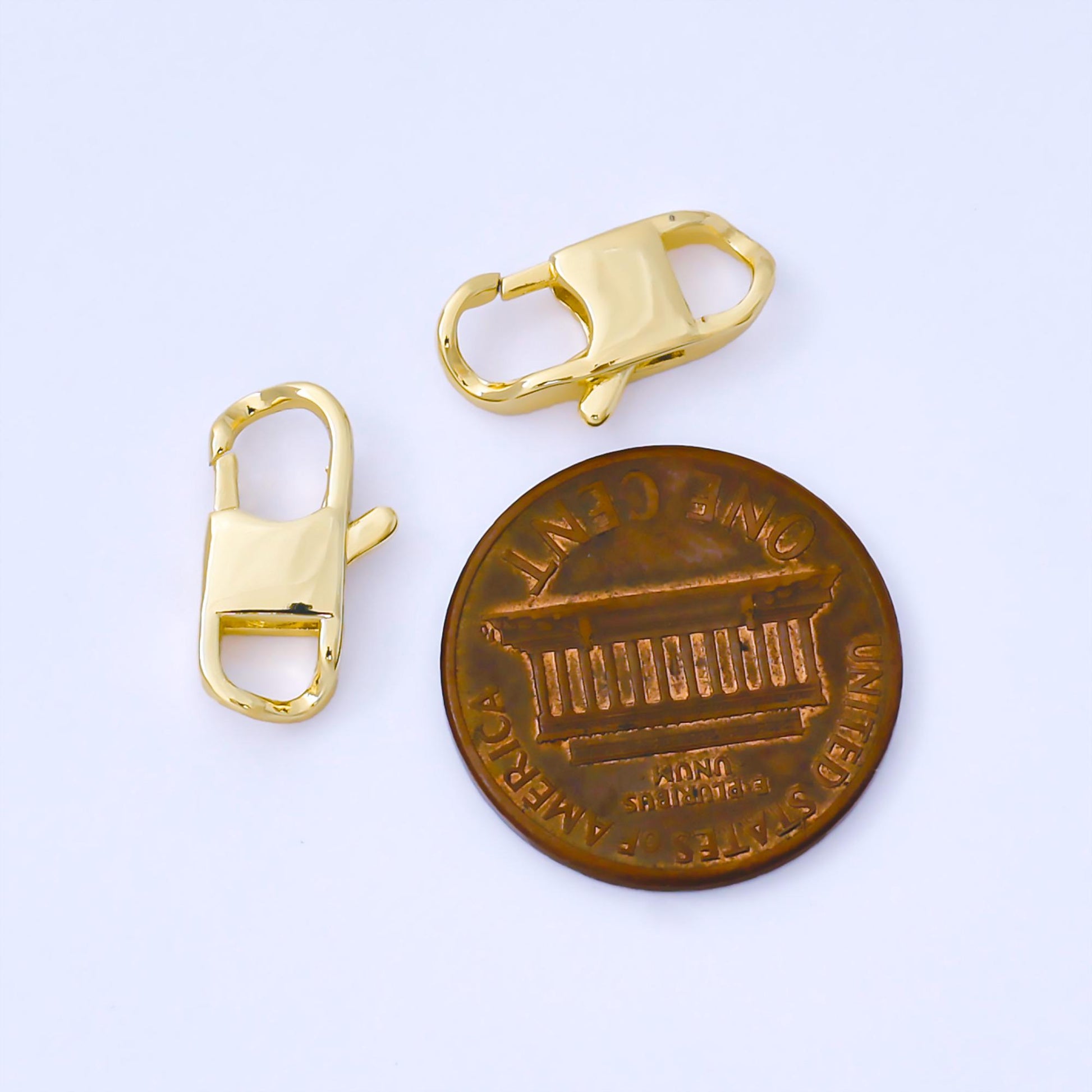 14K Gold Filled 14.5mm Minimalist Lobster Clasp Open Charm Finding | Z-1343, Z-1344