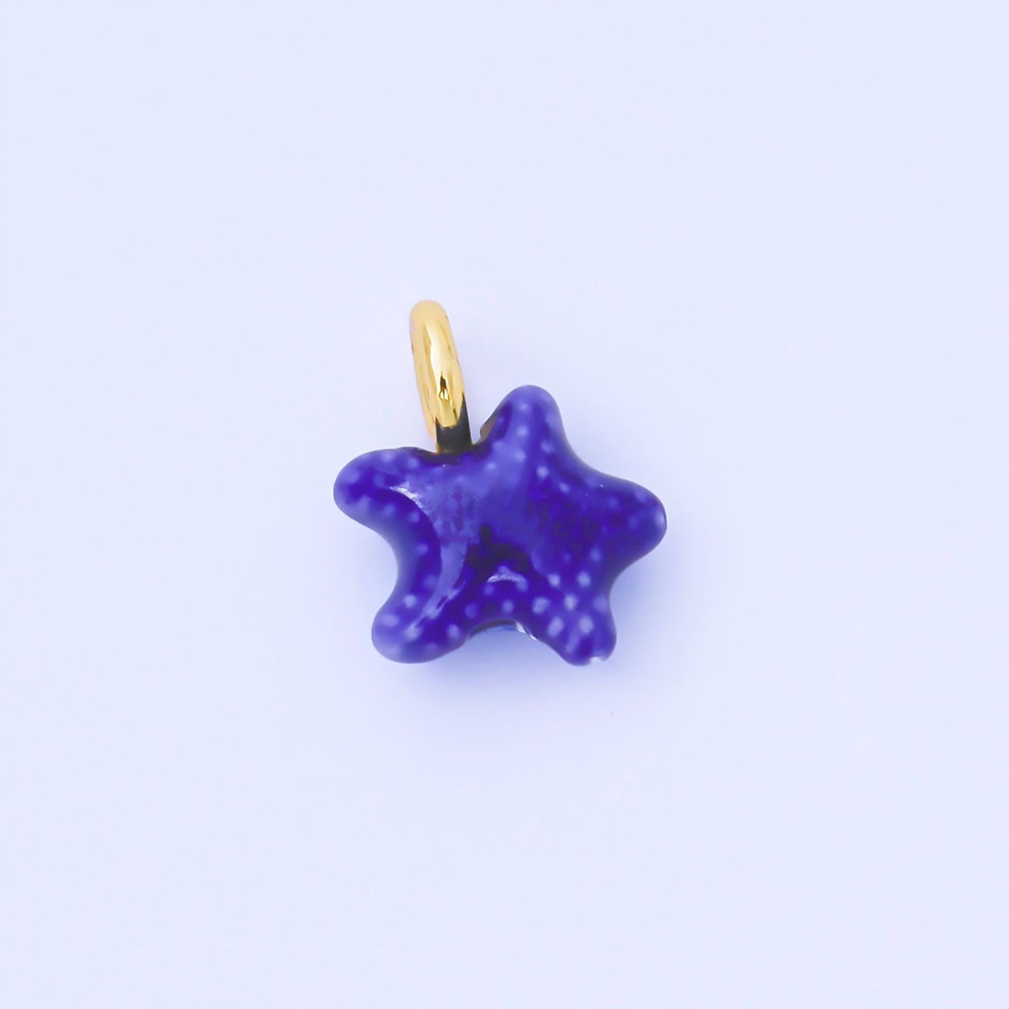 24K Gold Filled 15mm Handmade Ceramic Celestial Star Drop Charm | AF1532 - AF1539