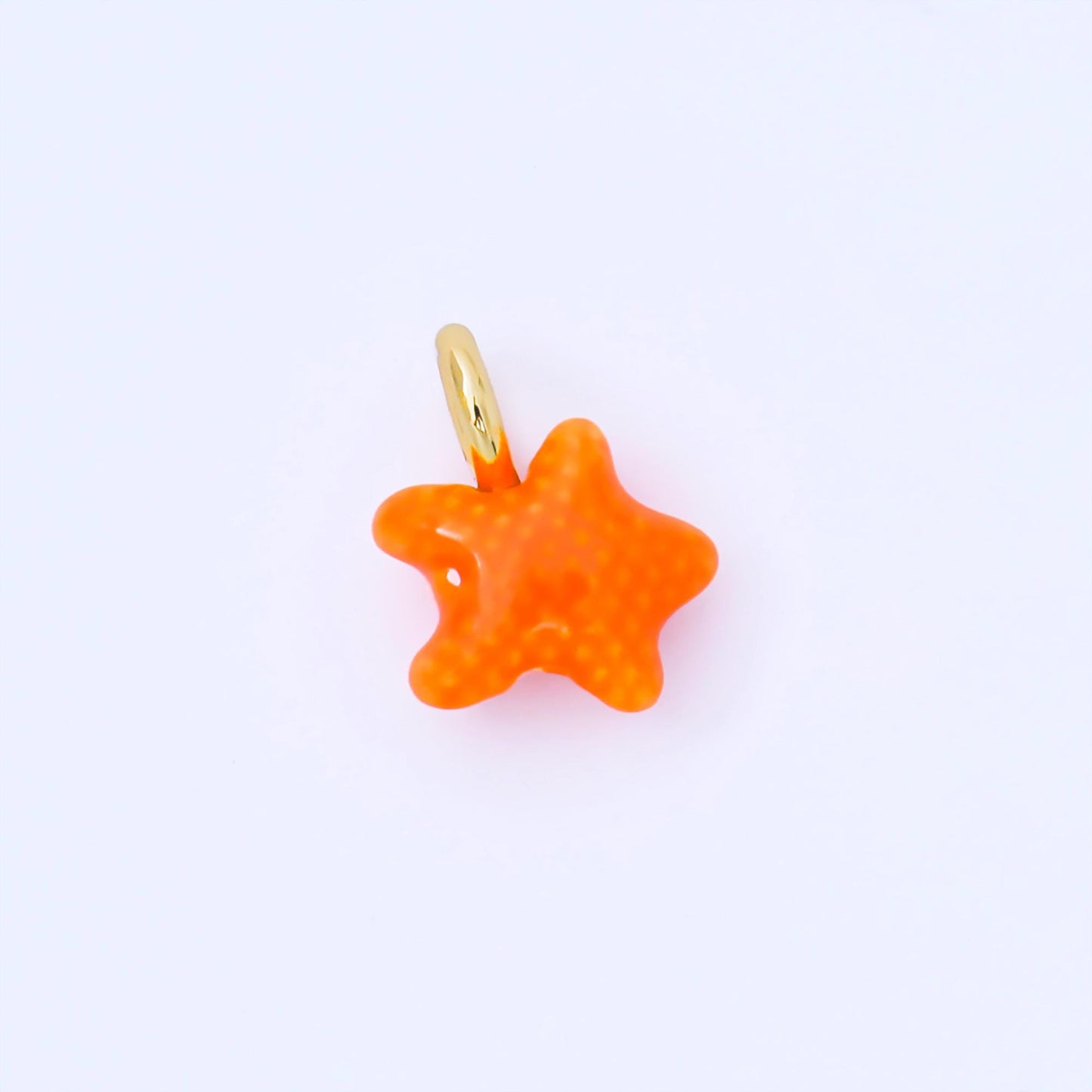 24K Gold Filled 15mm Handmade Ceramic Celestial Star Drop Charm | AF1532 - AF1539