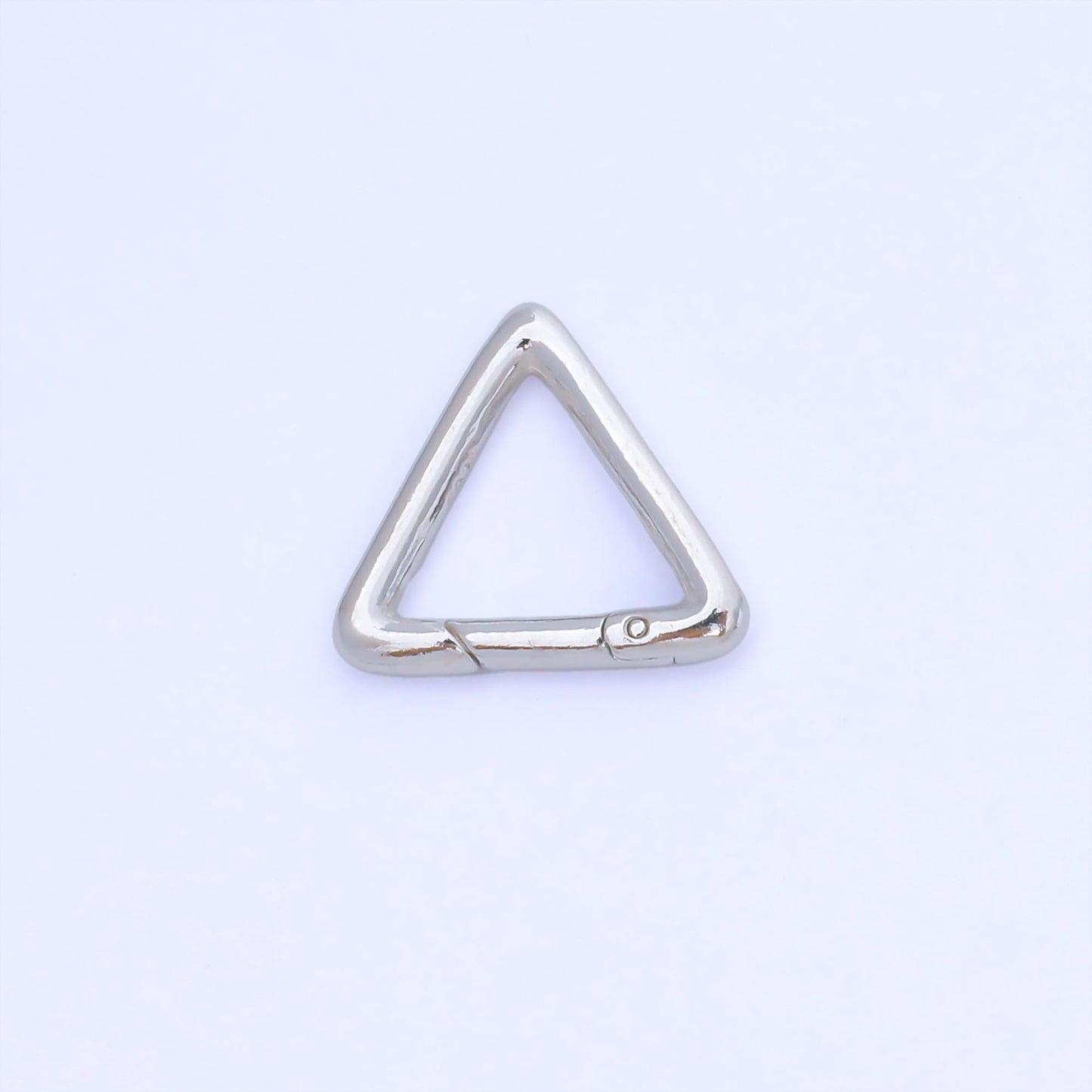 S925 Sterling Silver 14mm Minimalist Triangle Push Gate Clasp Closure Finding | SL-695