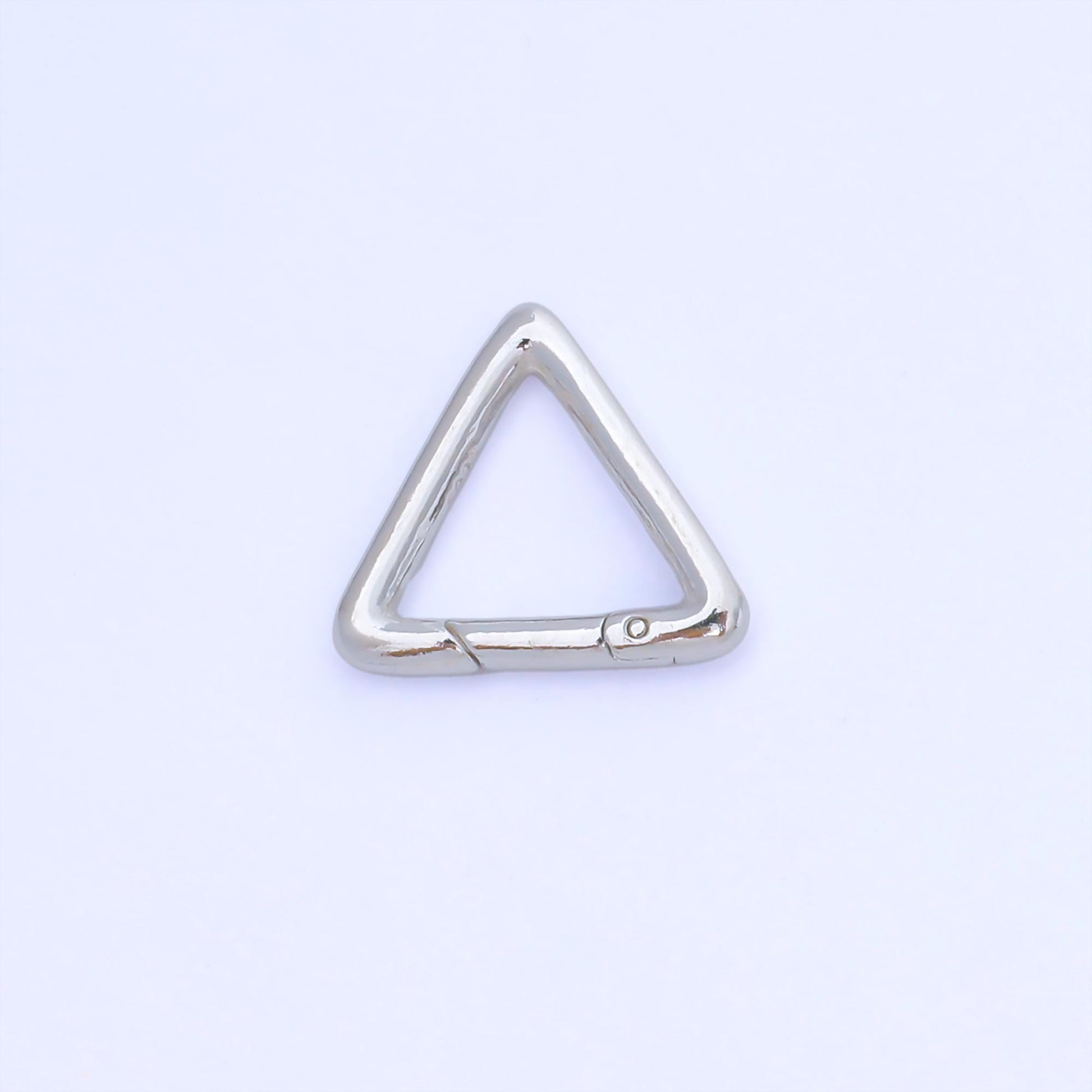 S925 Sterling Silver 14mm Minimalist Triangle Push Gate Clasp Closure Finding | SL-695