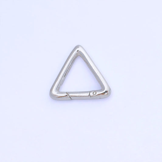 S925 Sterling Silver 14mm Minimalist Triangle Push Gate Clasp Closure Finding | SL-695