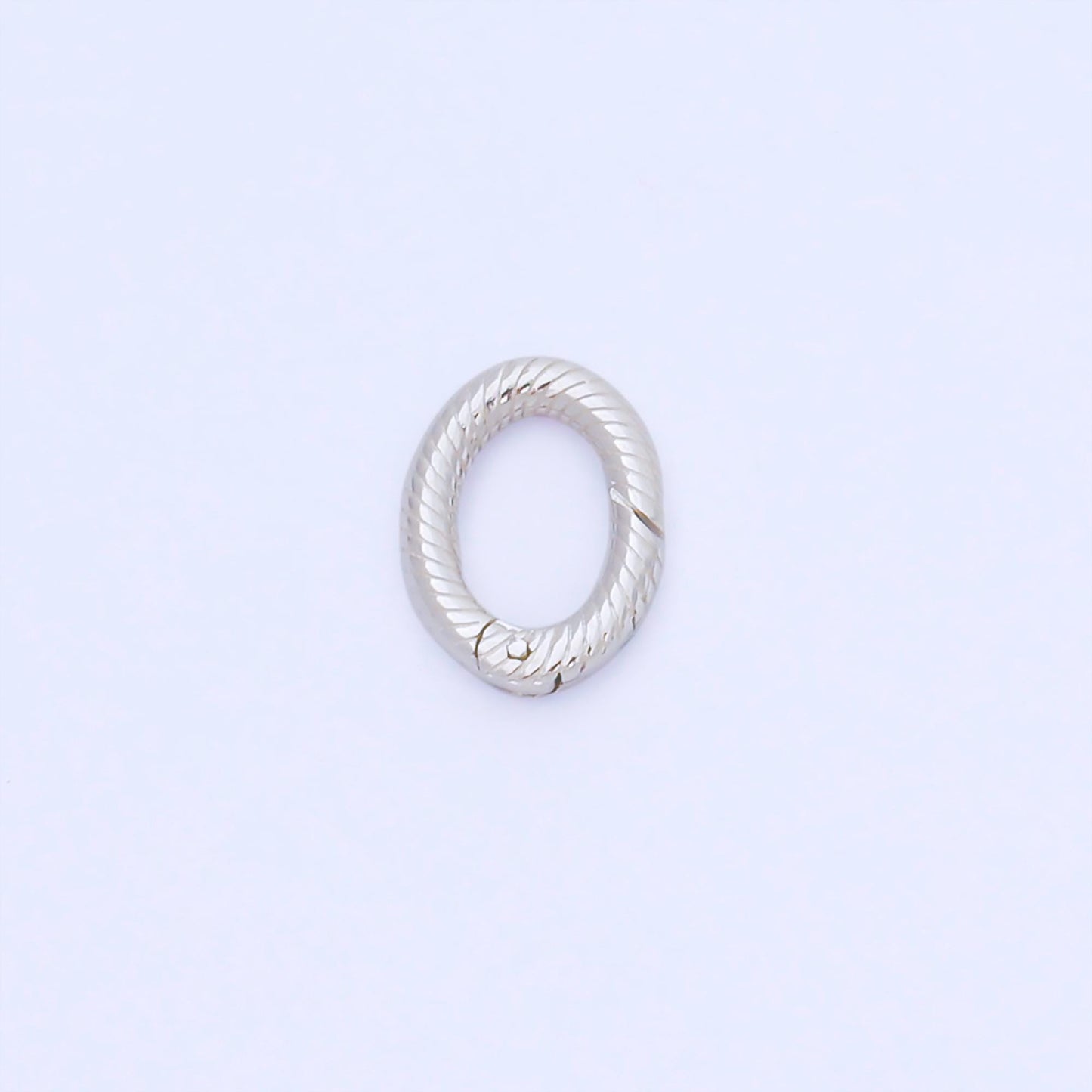 S925 Sterling Silver 10mm Swirl Oval Push Gate Clasp Closure Finding | SL-697