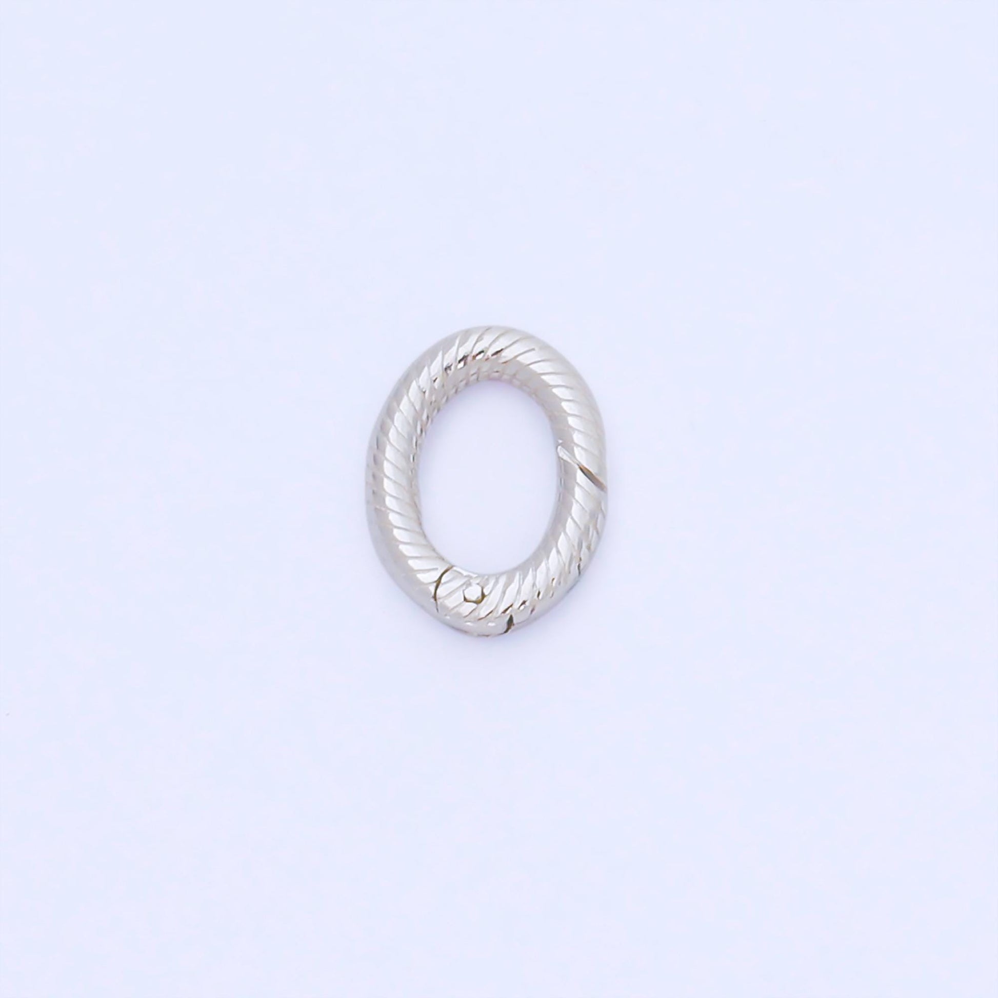 S925 Sterling Silver 10mm Swirl Oval Push Gate Clasp Closure Finding | SL-697