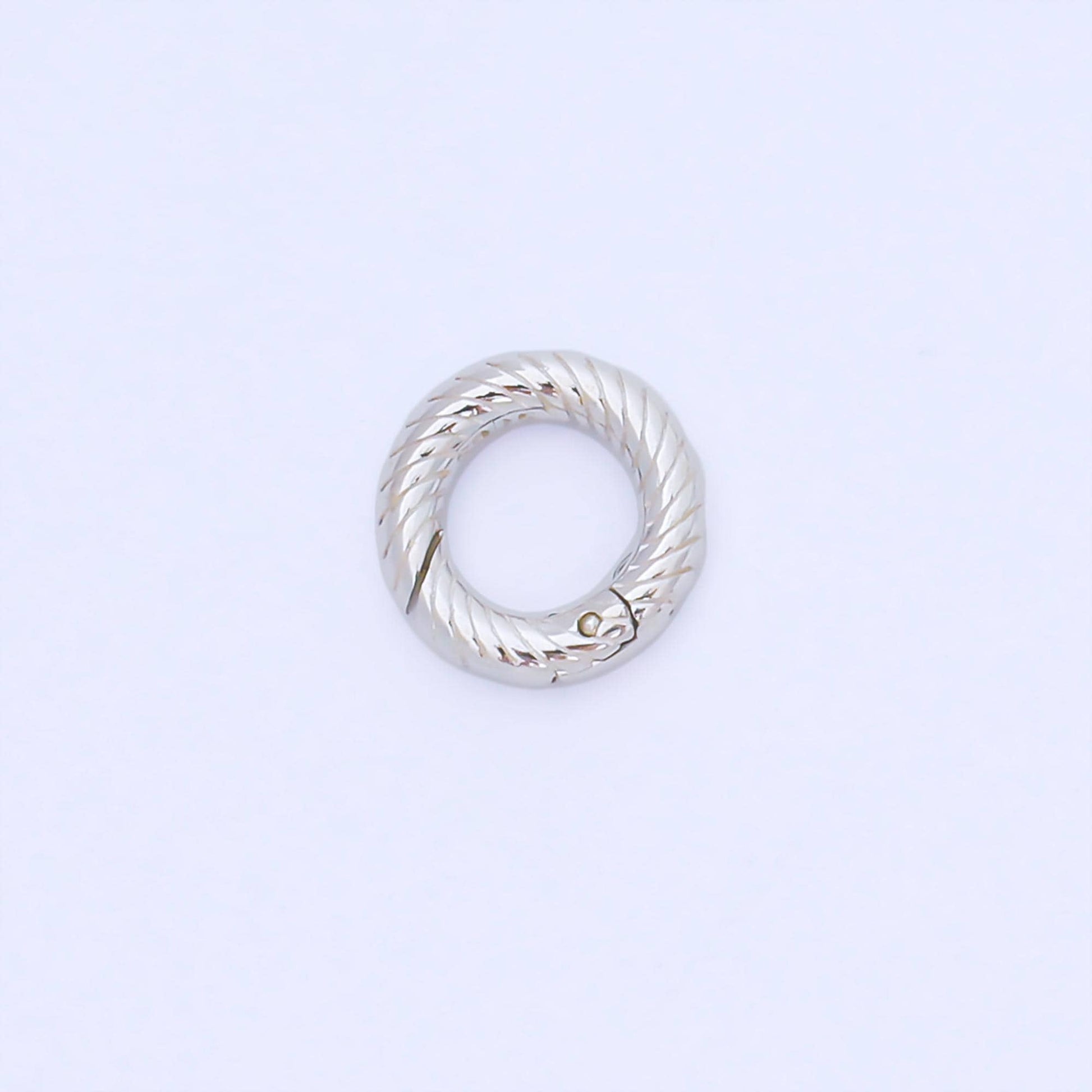S925 Sterling Silver 10mm Swirl Circle Push Gate Clasp Closure Finding | SL-696