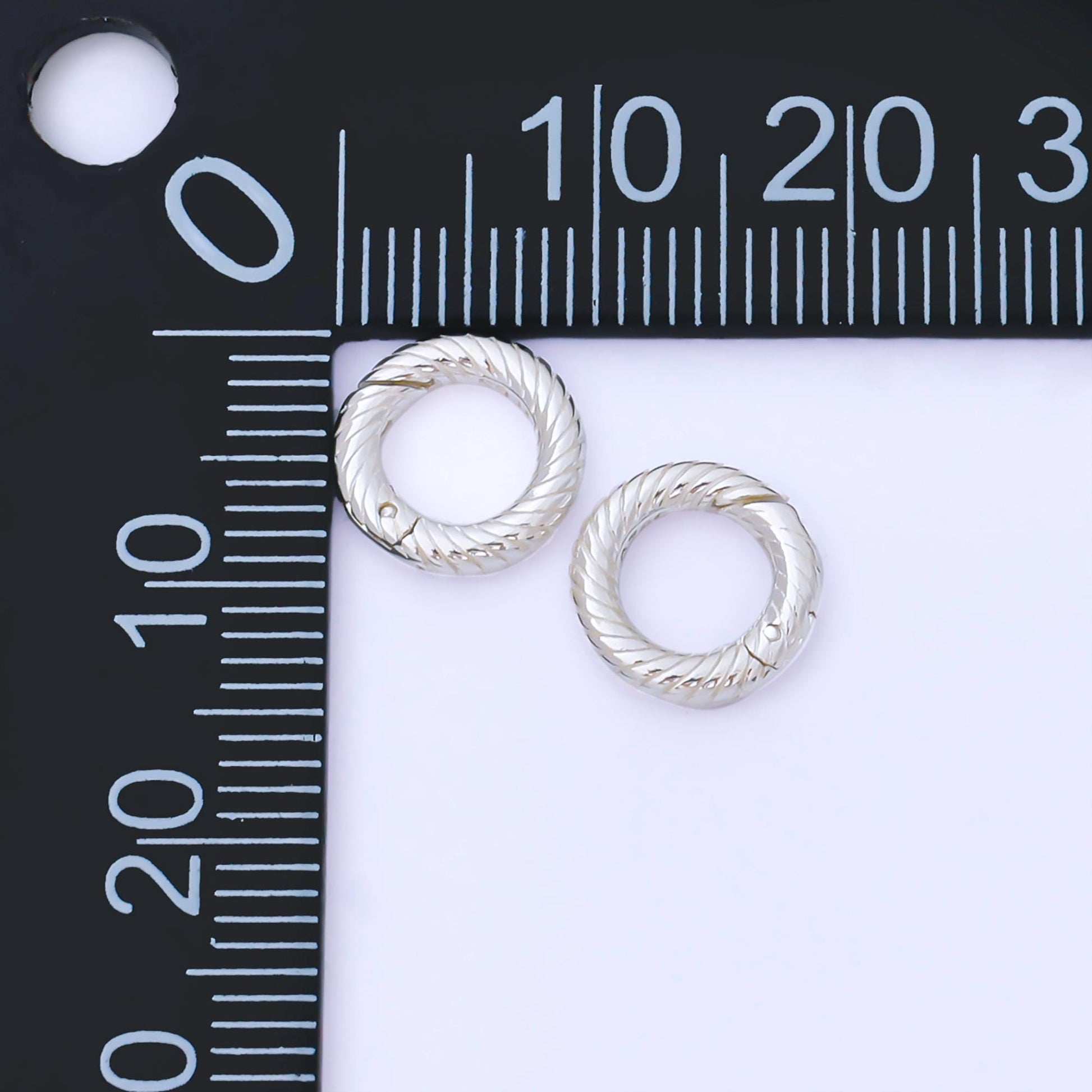 S925 Sterling Silver 10mm Swirl Circle Push Gate Clasp Closure Finding | SL-696