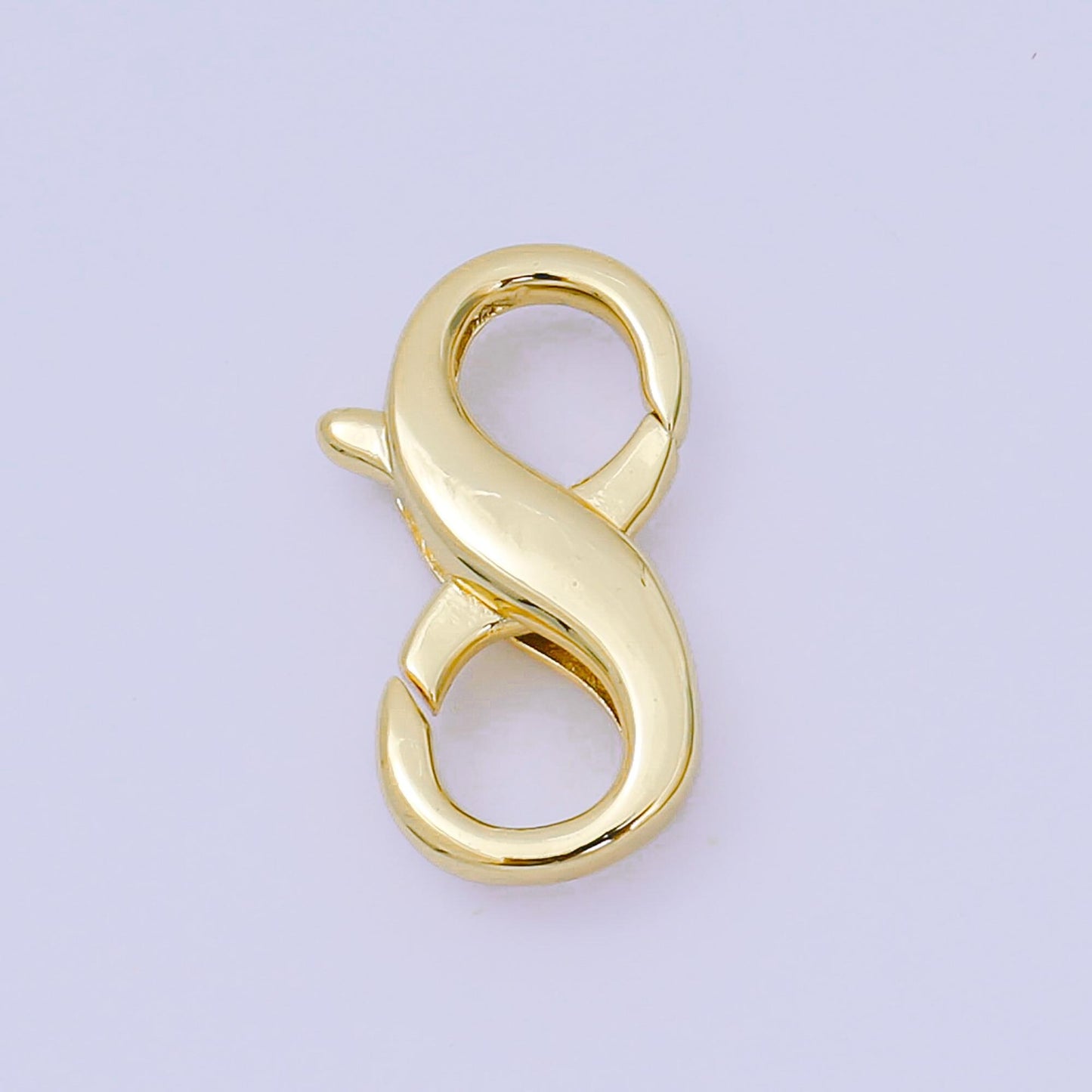 14K Gold Filled 18mm Double Opening Infinity Lobster Clasp Closure Finding in Gold & Silver | Z1339