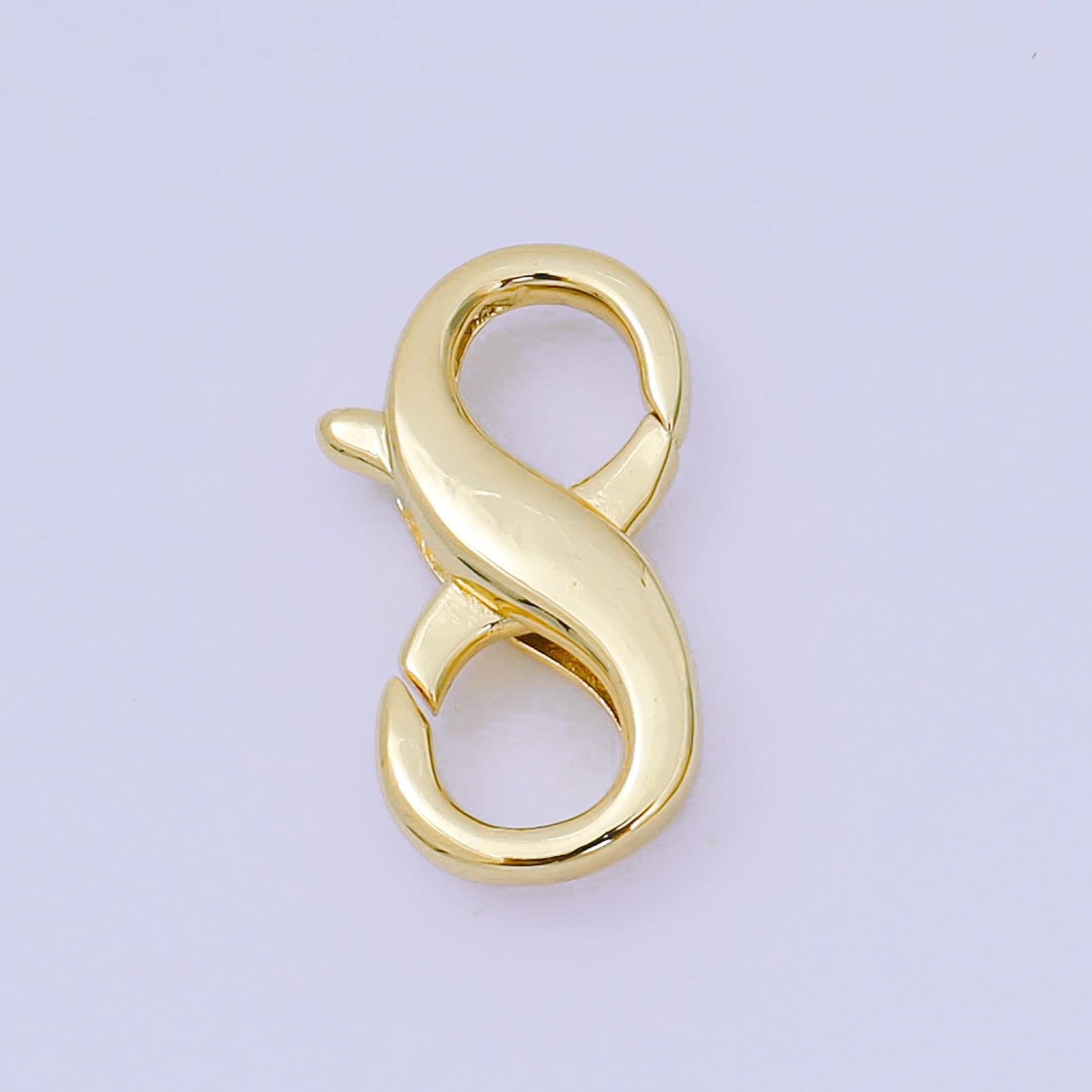 14K Gold Filled 18mm Double Opening Infinity Lobster Clasp Closure Finding in Gold & Silver | Z1339