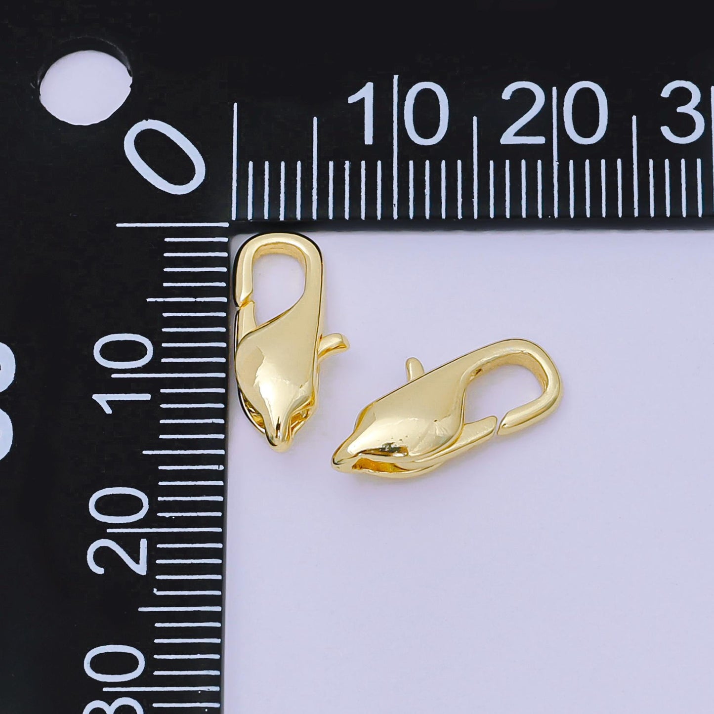 14K Gold Filled 15mm Minimalist Lobster Clasp Closure Finding in Gold & Silver | Z1338