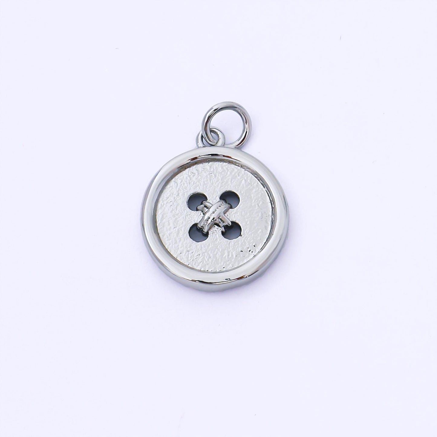 24K Gold Filled 17mm Clothes Buttons Charm in Gold & Silver | AF1548