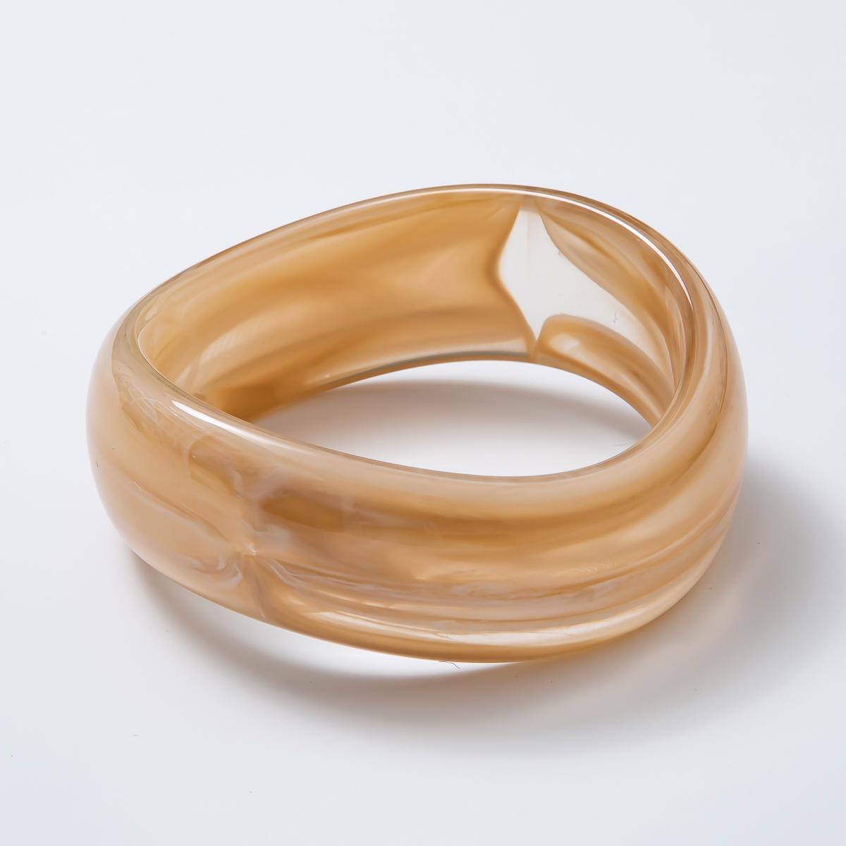 Pastel Chunky Resin Cuff Bracelet Wide Bangle Irregular Acrylic Statement Jewelry, Vintage Sweater Accessory Earth Tones Fall Jewelry WA3384