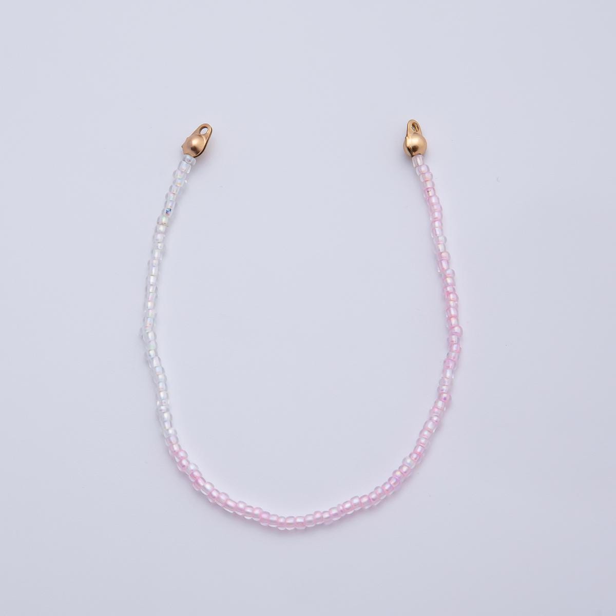 18K Gold Filled 4mm AB Pink, Blue, Teal White Gemstone Crimp Handmade Finding | Z1401 ~ Z1403