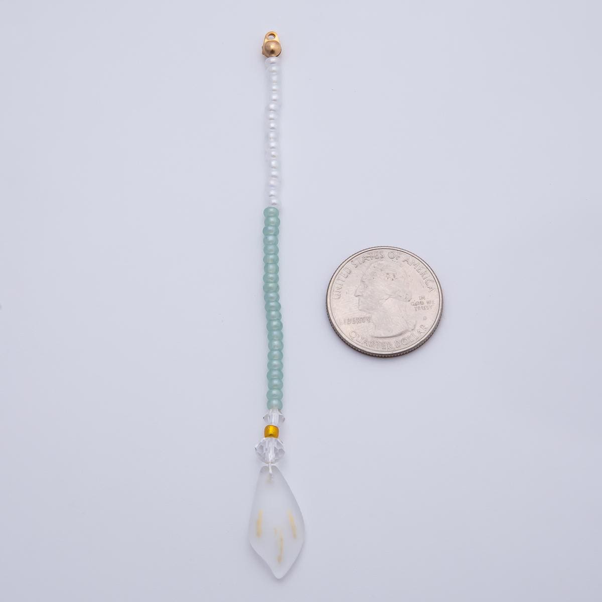 18K Gold Filled 120mm Green, Purple Two-Toned Gemstone Handmade Finding | Z1404 Z1405