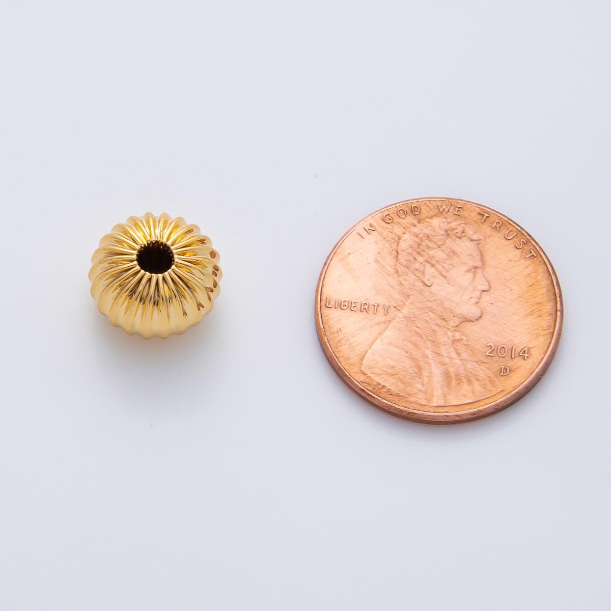 10mm gold dainty textured round spacer beads Round geometric for necklace bracelet connector jewelry making supply findings B-348