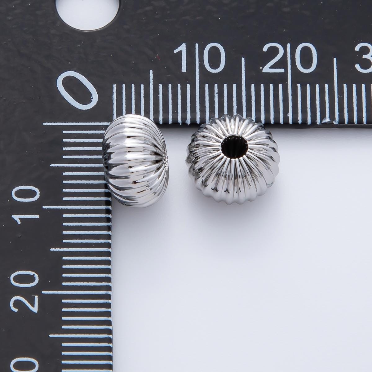 10mm gold dainty textured round spacer beads Round geometric for necklace bracelet connector jewelry making supply findings B-348