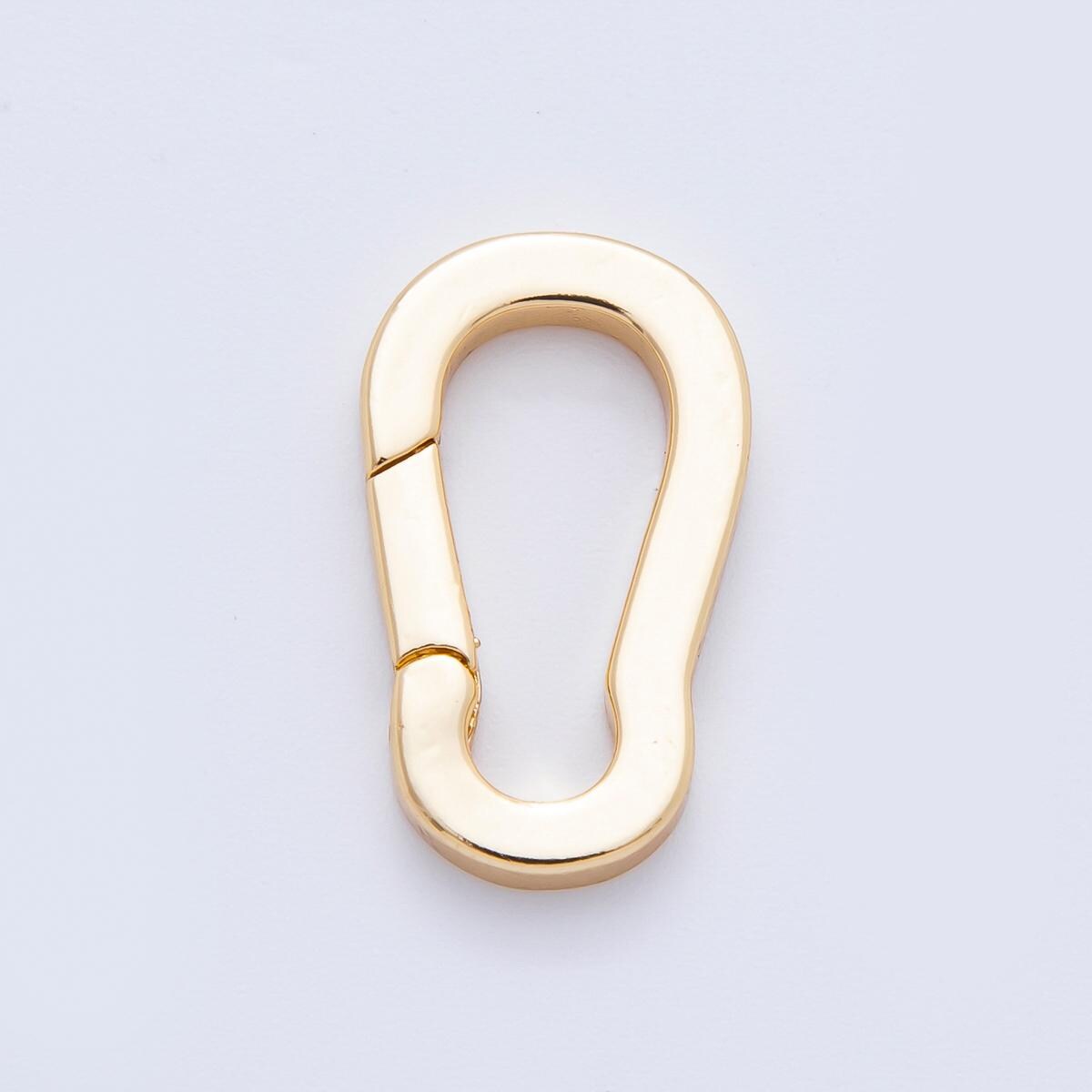 18K Gold Filled 20mm Oval Carabiner Push Gate Clasp Closure Finding | Z1378