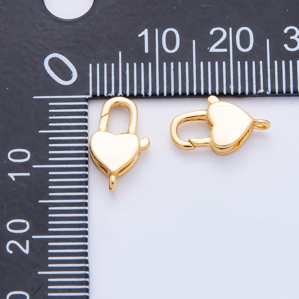 18K Gold Filled 13mm Minimalist Heart Lobster Clasp Closure Finding | Z1383
